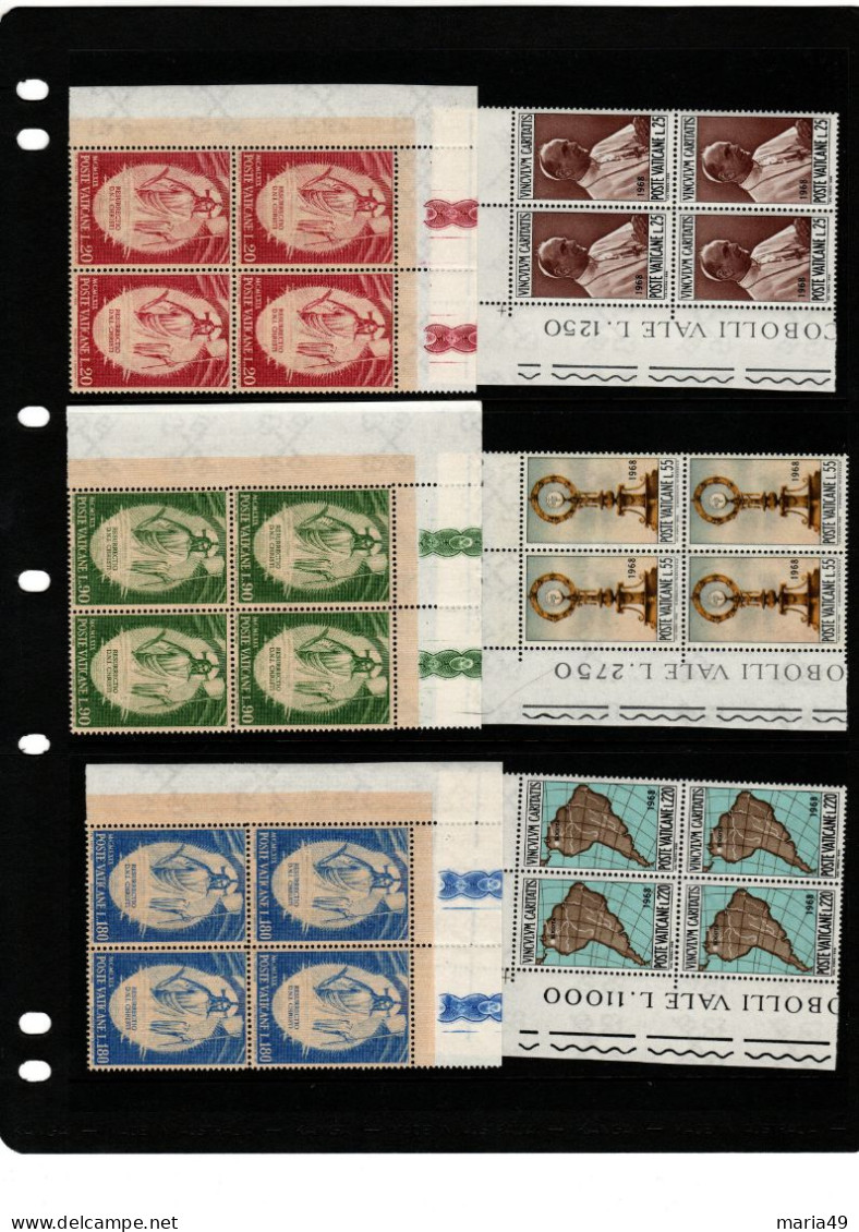 Vatican City   Mint Never Hinged Stamps 6 Block Of 4  Lot 65 - Mezclas (max 999 Sellos)