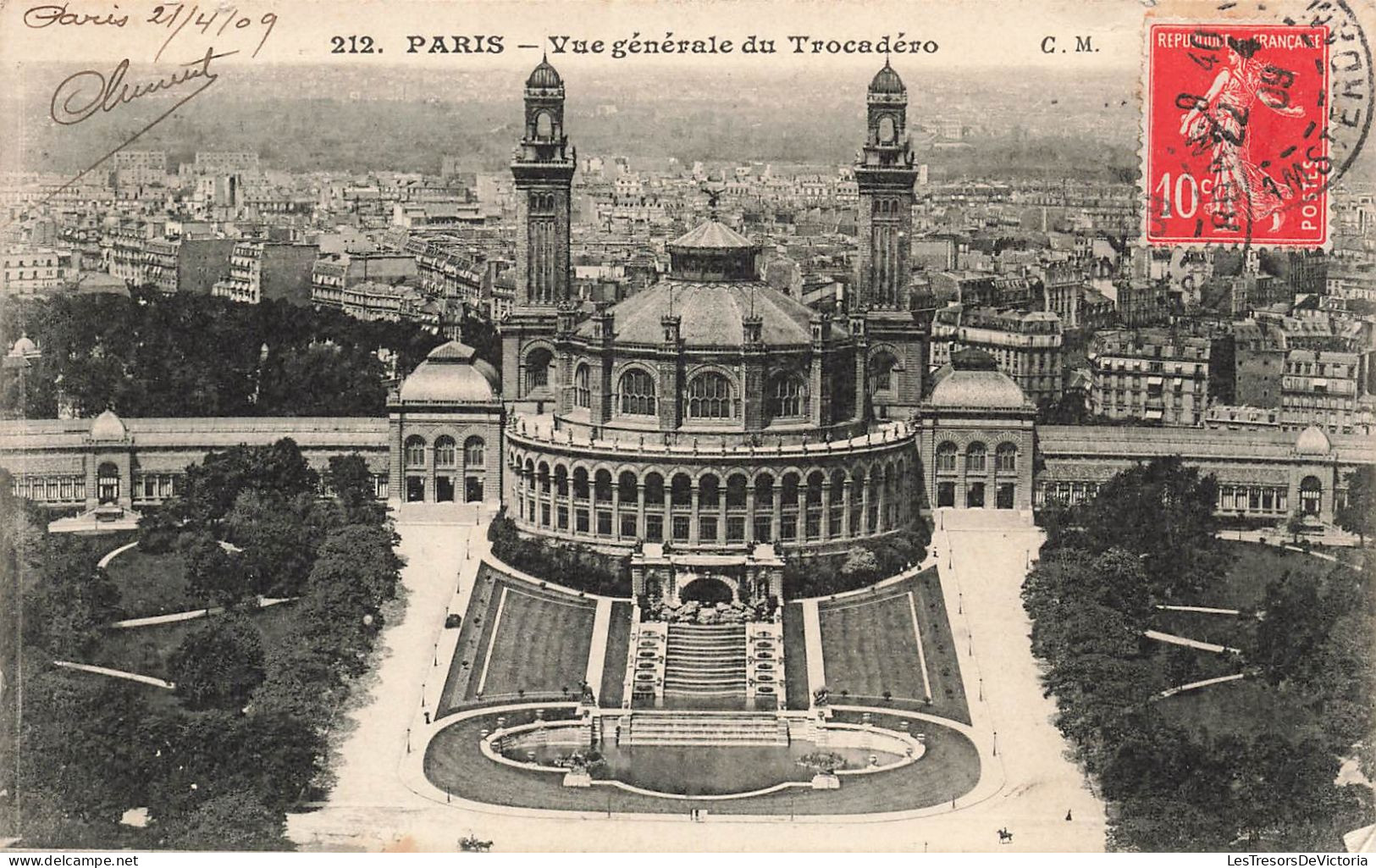 FRANCE - Paris - Vue Générale Du Trocadéro - Carte Postale Ancienne - Autres Monuments, édifices