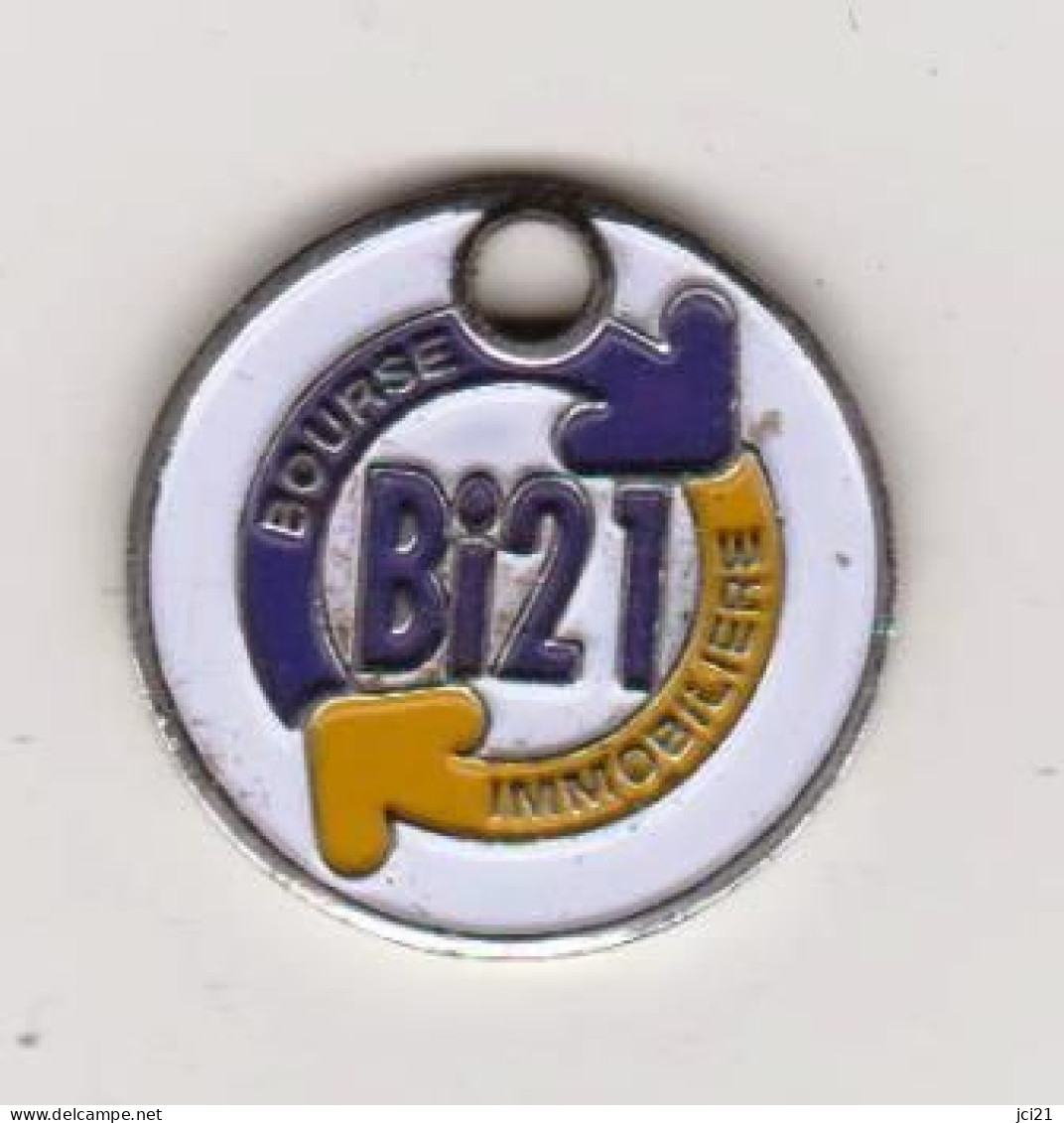 Jeton De Caddie " Bi21 - Bourse Immobilière " [A] _Je178 - Trolley Token/Shopping Trolley Chip