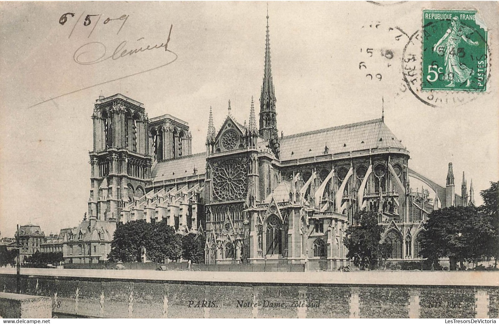 FRANCE - Paris - Notre Dame - Côté Sud - Carte Postale Ancienne - Notre Dame Von Paris