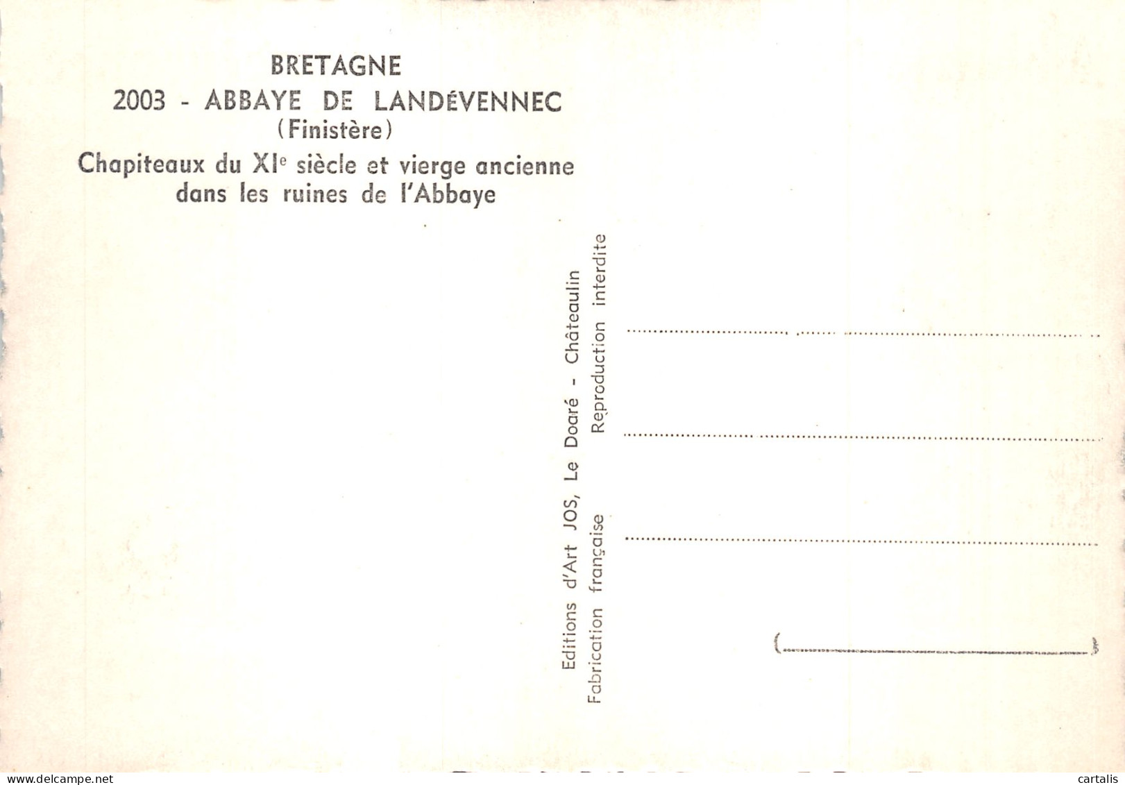 29-LANDEVENNEC ABBAYE-N°C-4334-D/0267 - Landévennec