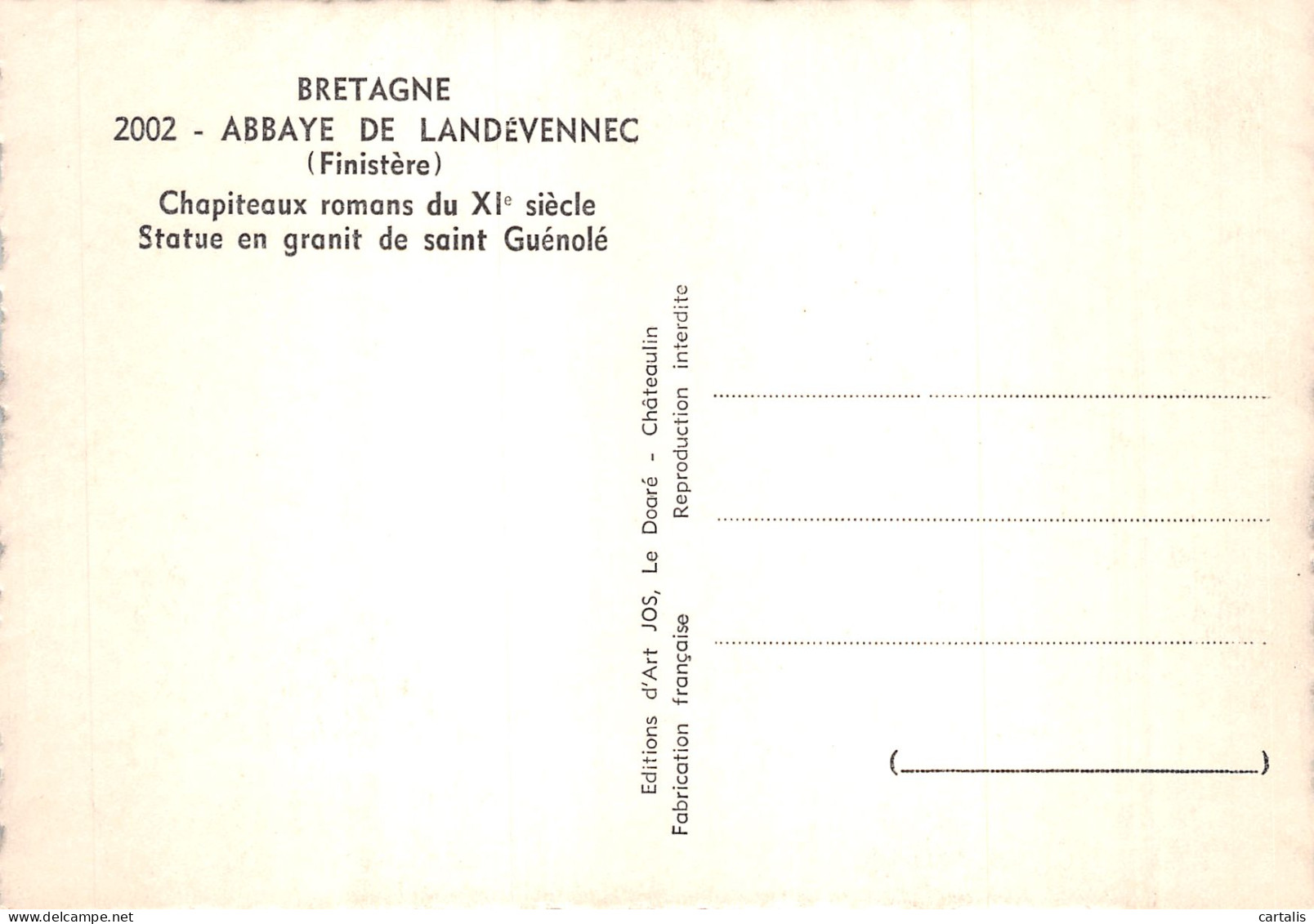 29-LANDEVENNEC ABBAYE-N°C-4334-D/0273 - Landévennec