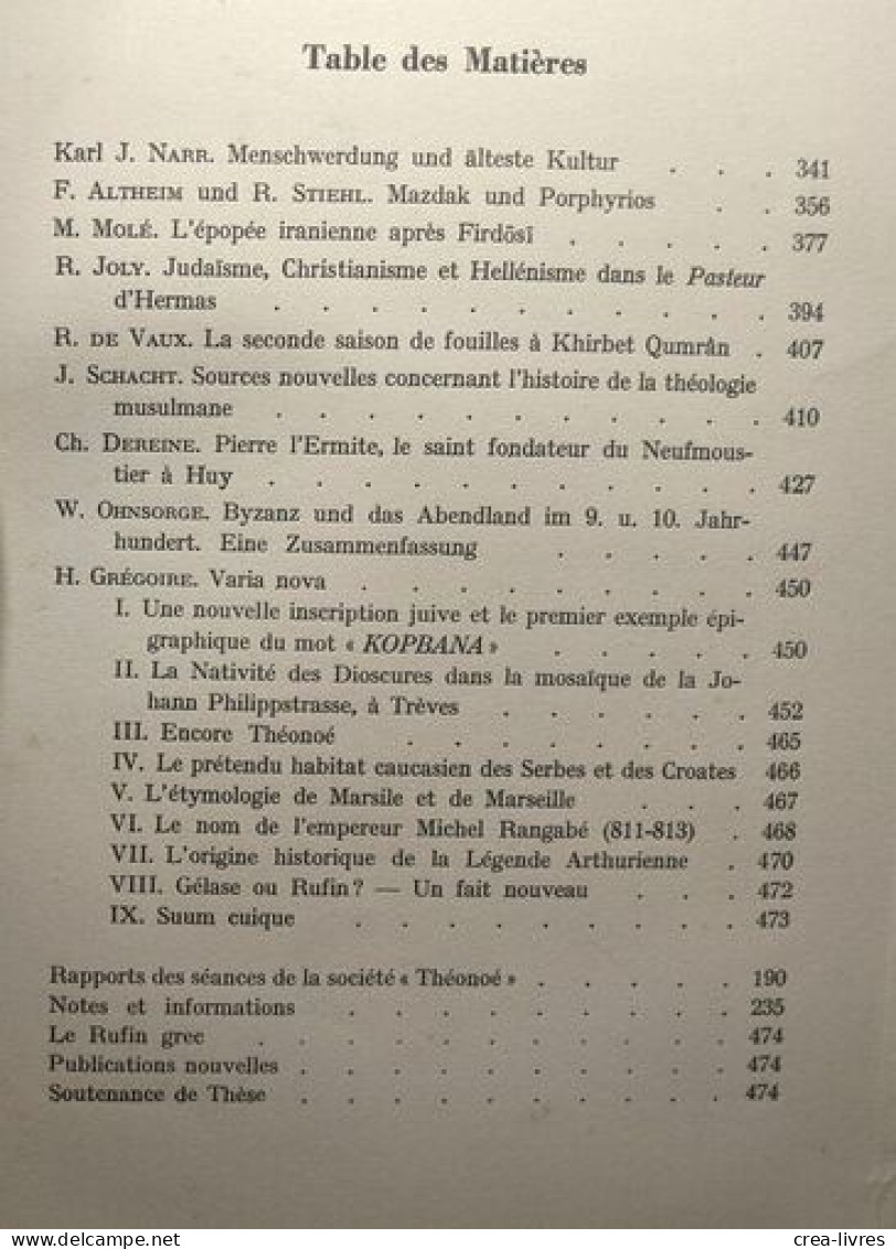 La Nouvelle Clio - Revue Mensuelle De La Découverte Historique - TOME V - Numéro 7-10 Juillet-Décembre1953 - Non Classés