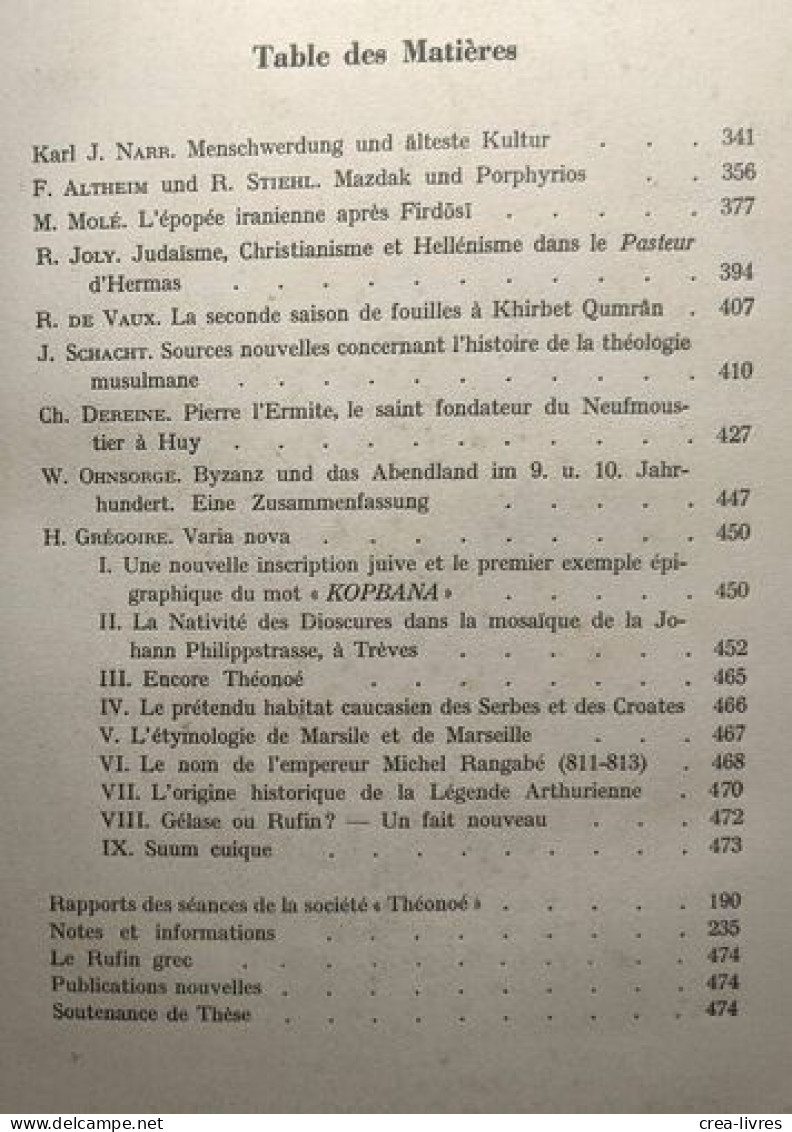 La Nouvelle Clio - Revue Mensuelle De La Découverte Historique - TOME V - Numéro 7-10 Juillet-Décembre1953 - Non Classés