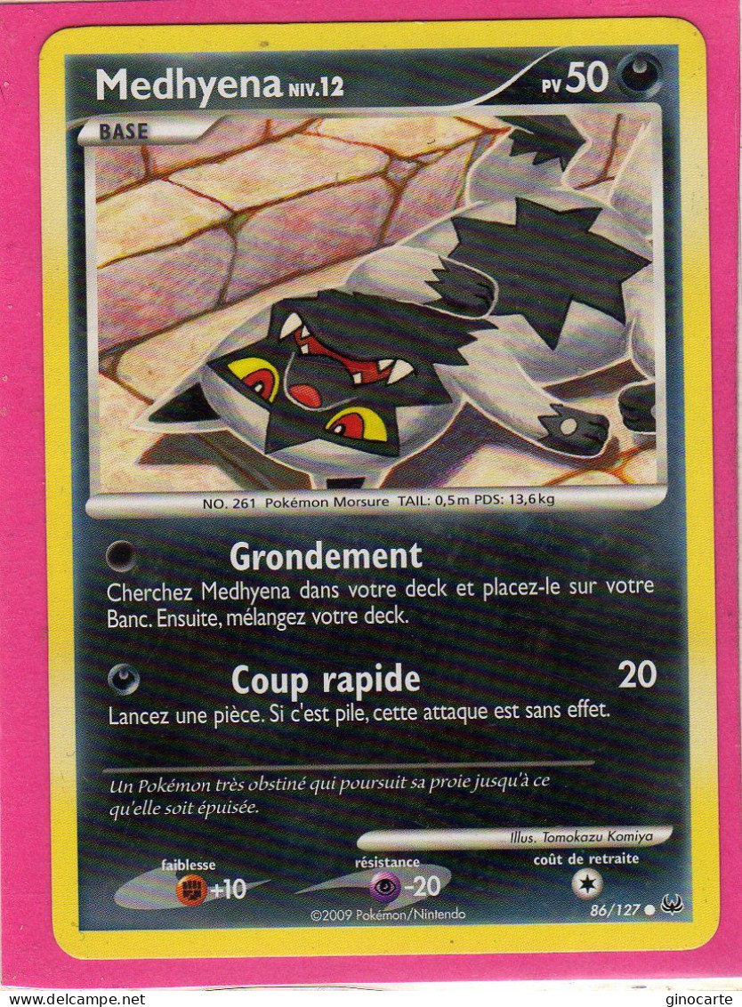 Carte Pokemon 2009 Platine 86/127 Medhyena 50pv Neuve - Platinum