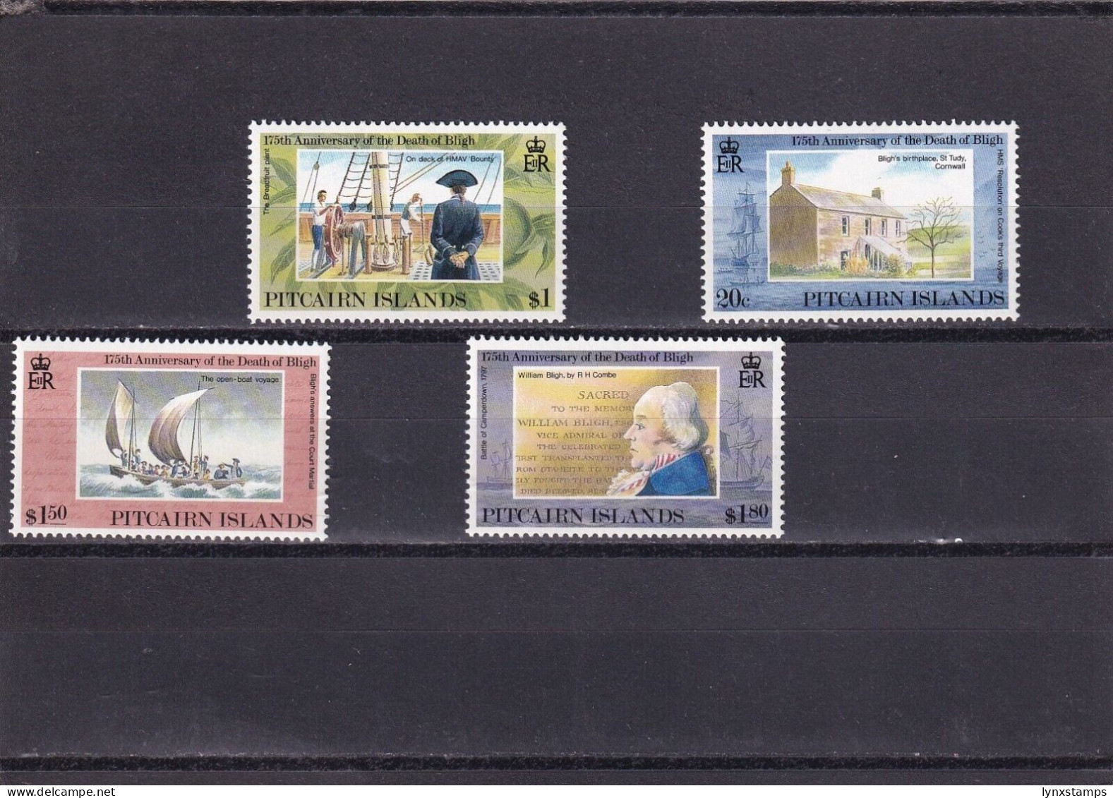 SA02 Pitcairn Islands 1992 175th Anniv Death Of William Bligh Mint Stamps - Pitcairn