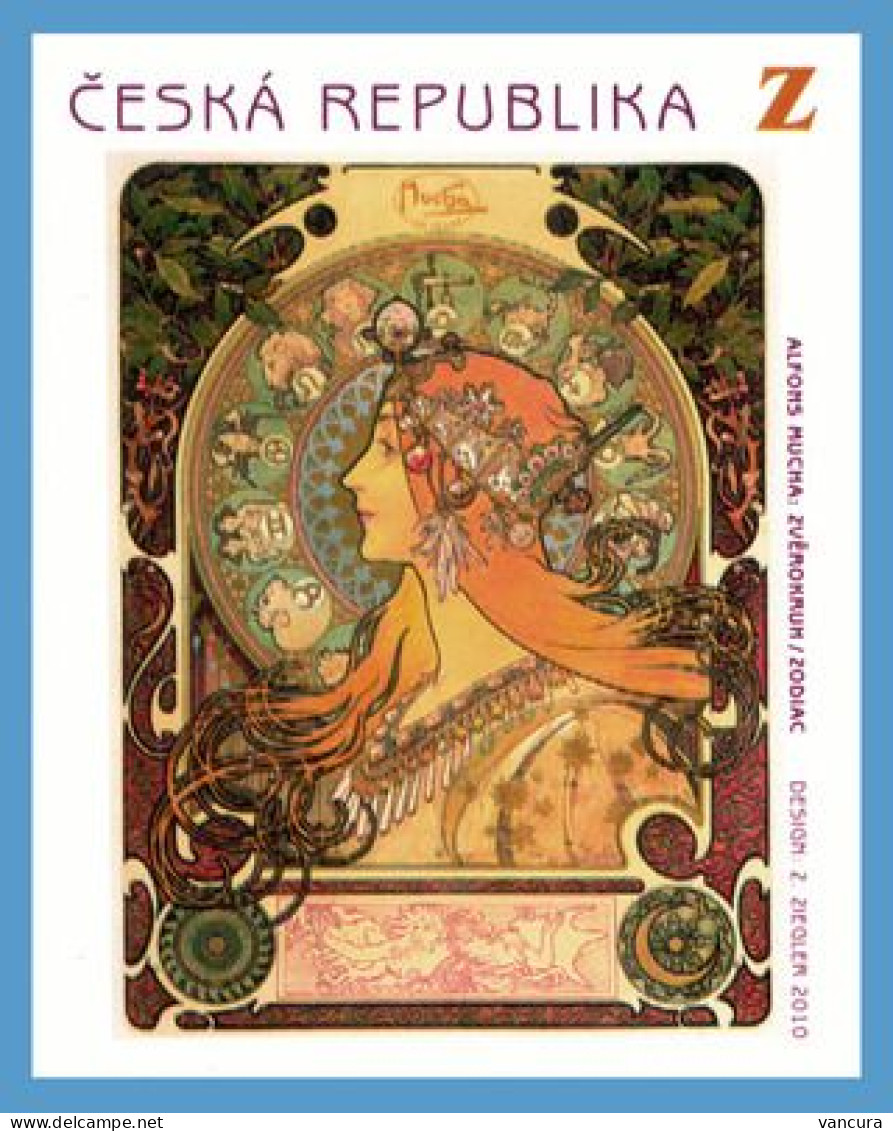 ** 635 Czech Republic Alfons Mucha Zodiac Signs 2010 - Mitología