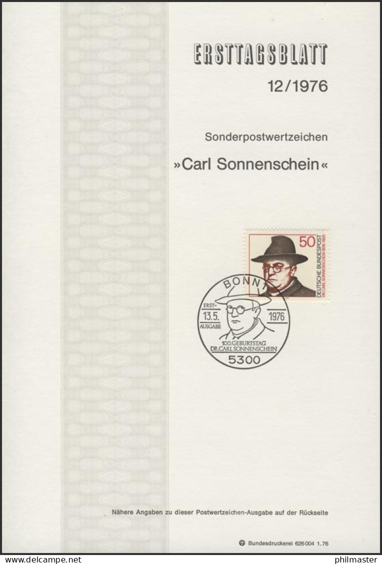 ETB 12/1976 Dr. Carl Sonnenschein, Seelsorger - 1974-1980