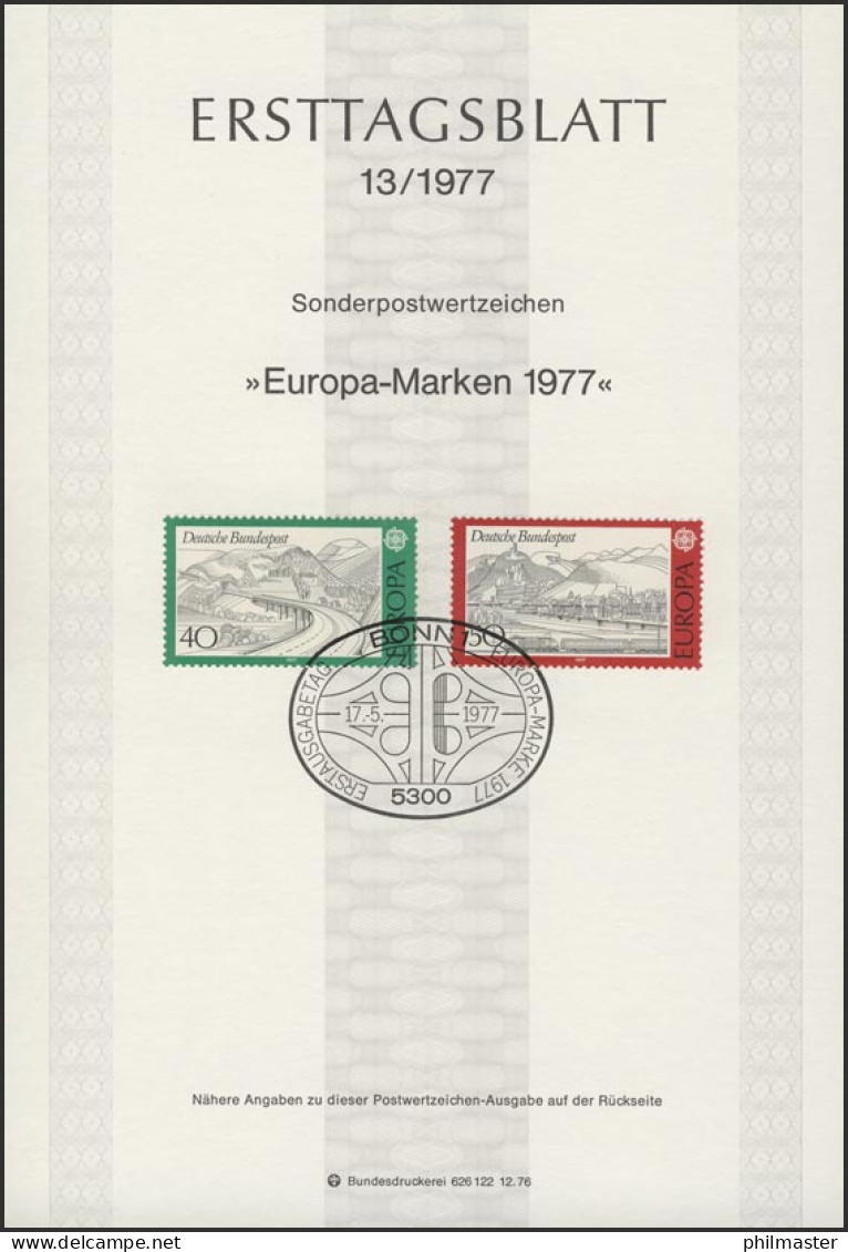 ETB 13/1977 Europa: Landschaften, Rhön, Siebengebirge - 1974-1980