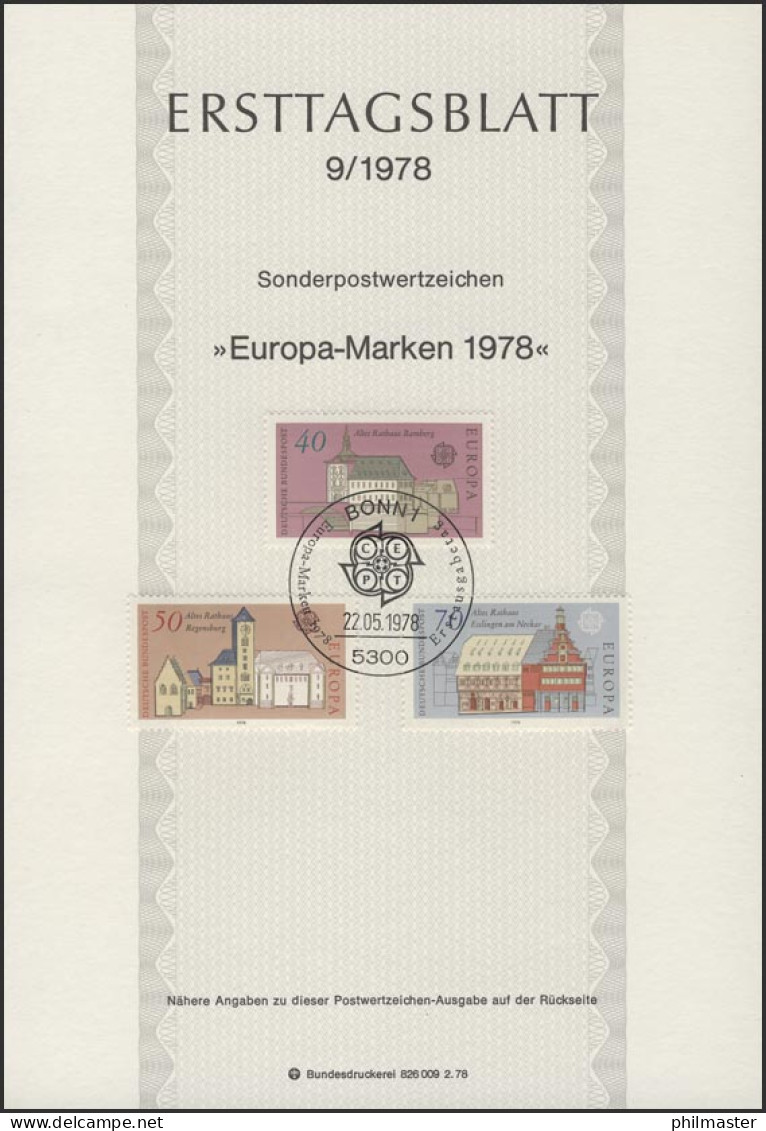 ETB 09/1978 Europa: Baudenkmäler, Altes Rathaus - 1974-1980