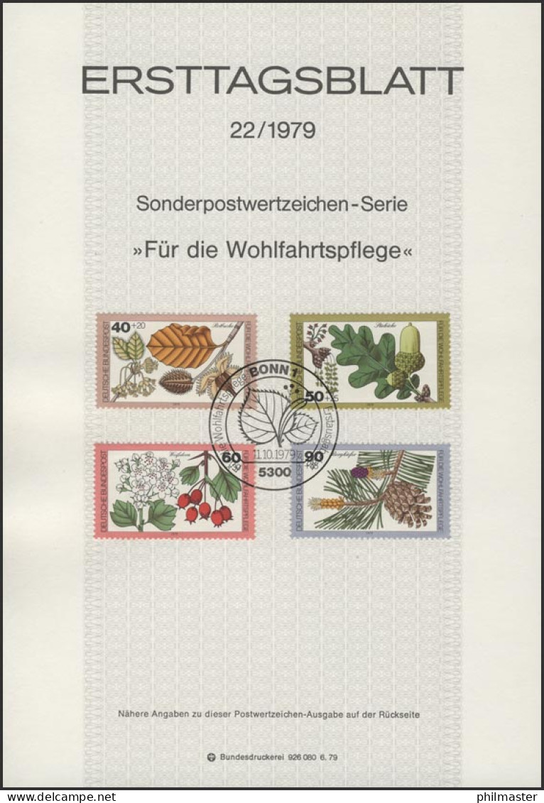 ETB 22/1979 Wohlfahrt Weißdorn Bergkiefer Stieleiche - 1974-1980