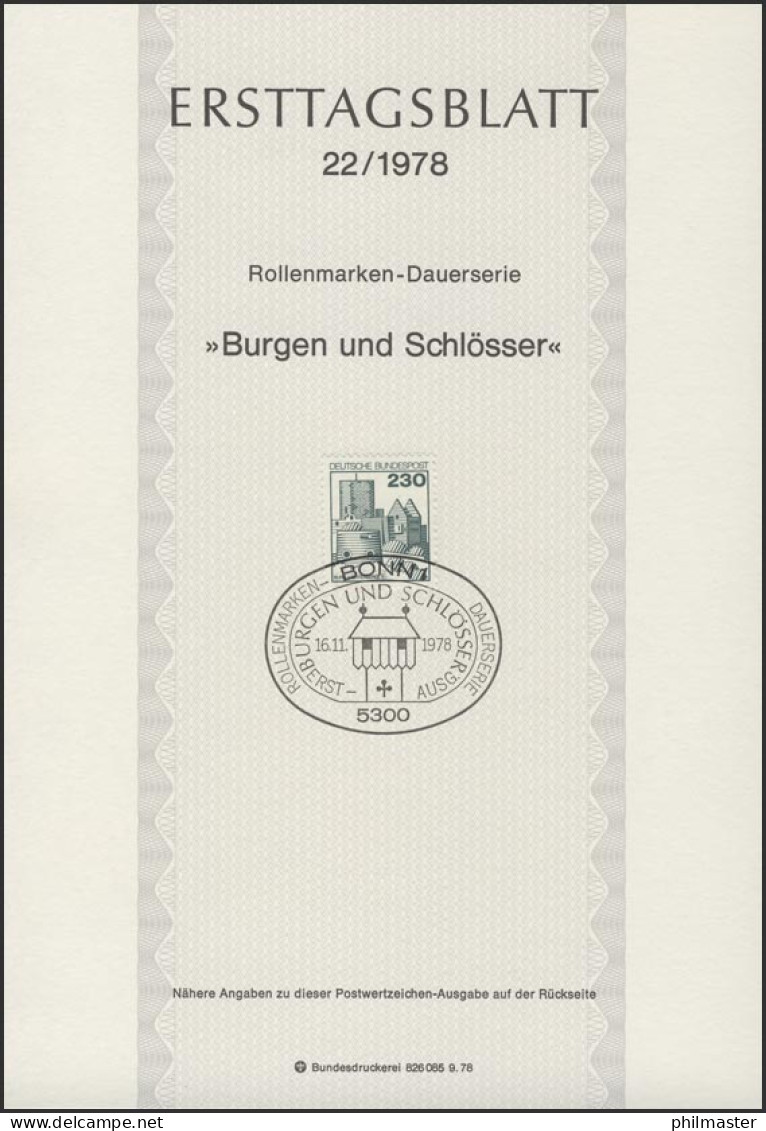 ETB 22/1978 Burgen Und Schlösser: Burg Lichtenberg - 1974-1980