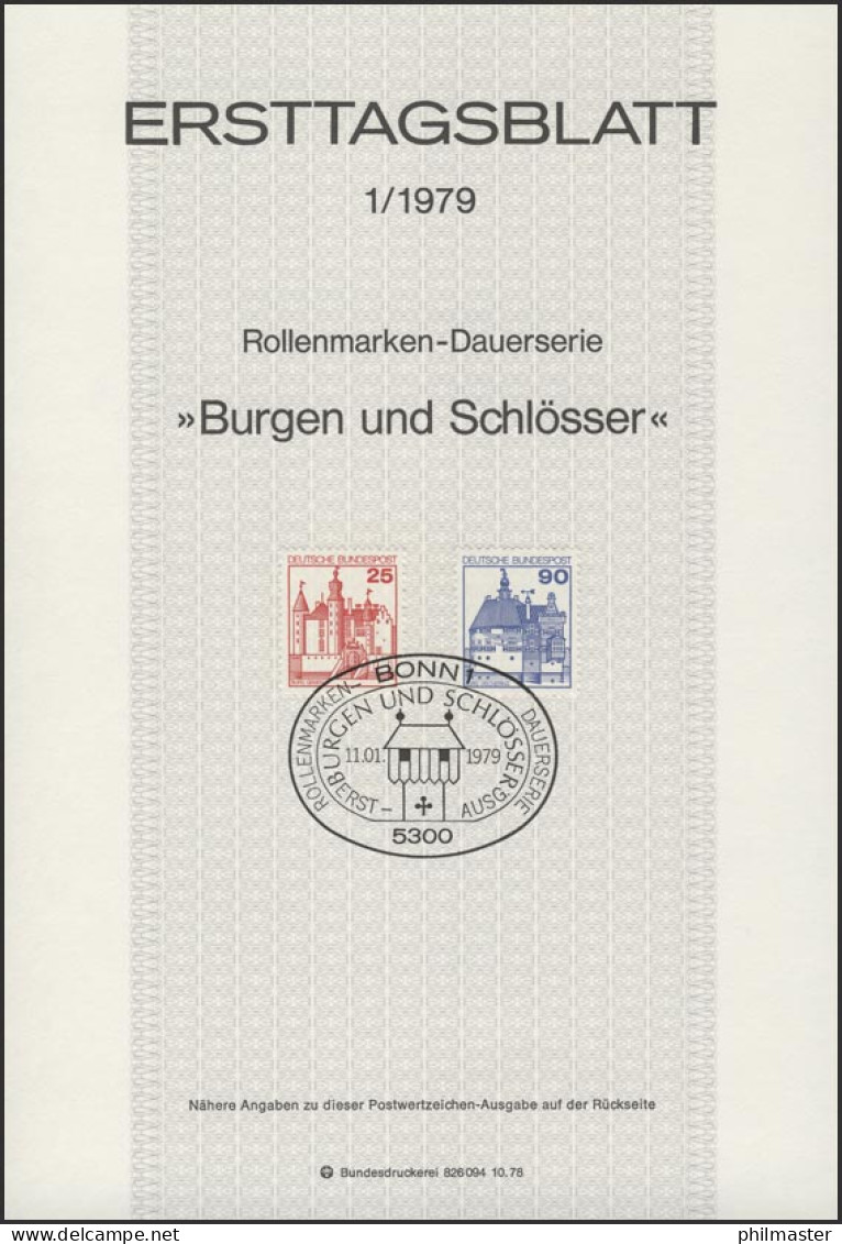 ETB 01/1979 Burgen Und Schlösser: Gemen, Vischering - 1974-1980