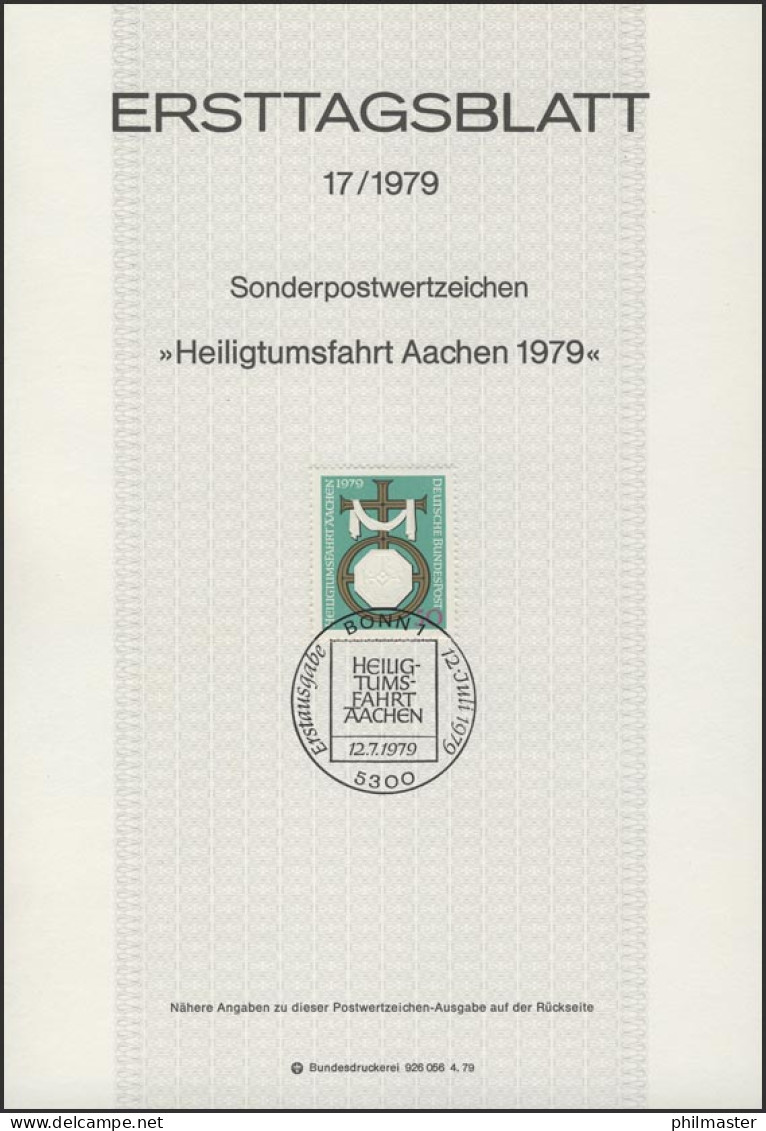 ETB 17/1979 Heiligtumsfahrt Aachen - 1974-1980