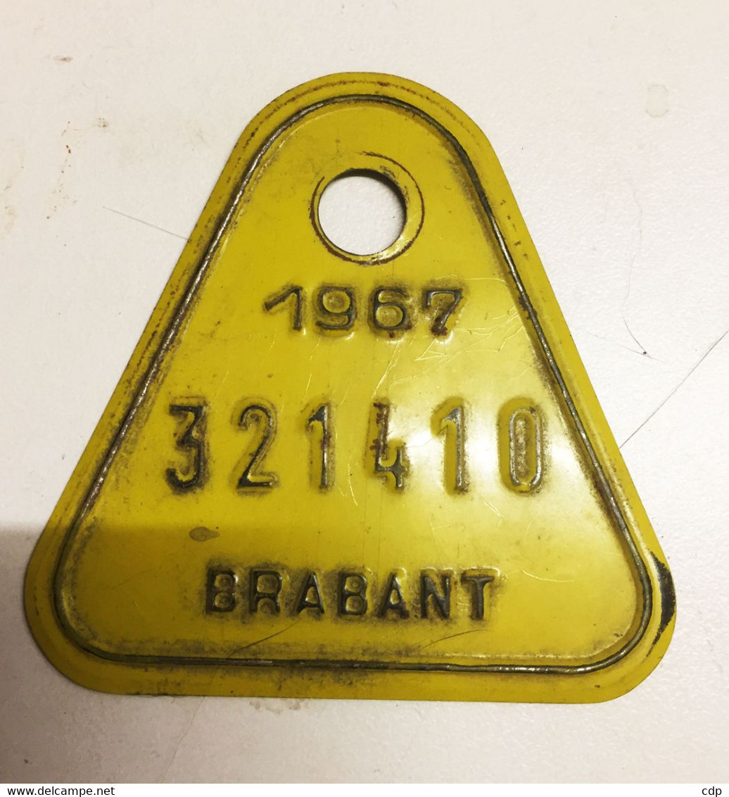 Plaque Vélo Brabant 1967 - Plaques D'immatriculation