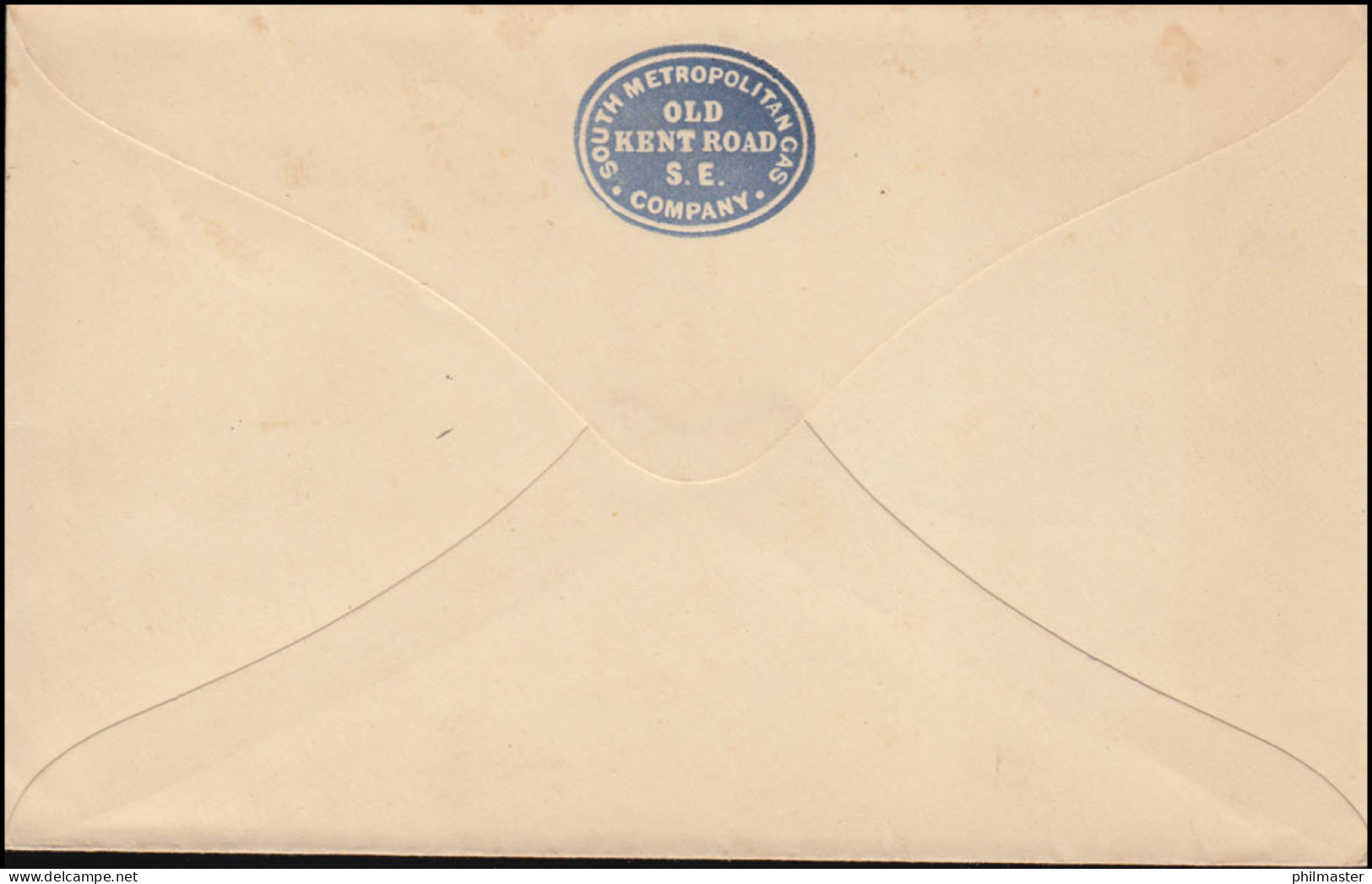 Großbritannien Umschlag König Edward VII. Halfpenny Hellgrün, London 8.8.1908 - Petrolio