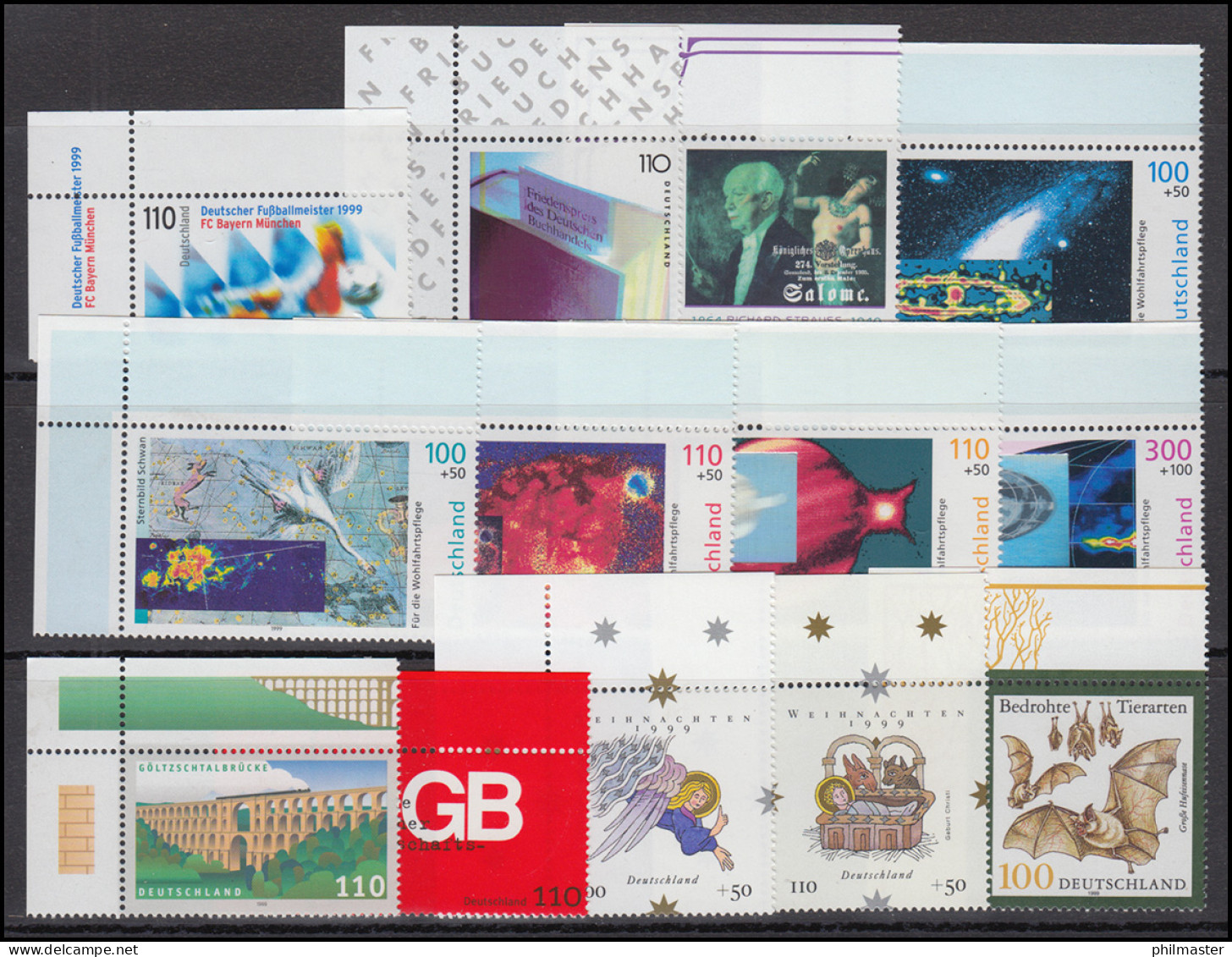 2027-2086 Bund-Jahrgang 1999 Kpl. Ecken Oben Links ** Postfrisch - Collections Annuelles