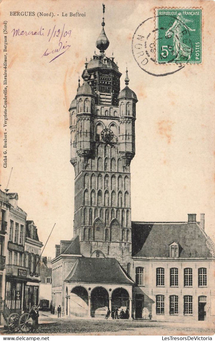 FRANCE - Bergues (Nord) - Le Beffroi - Vue Générale - De L'extérieure - Carte Postale Ancienne - Bergues