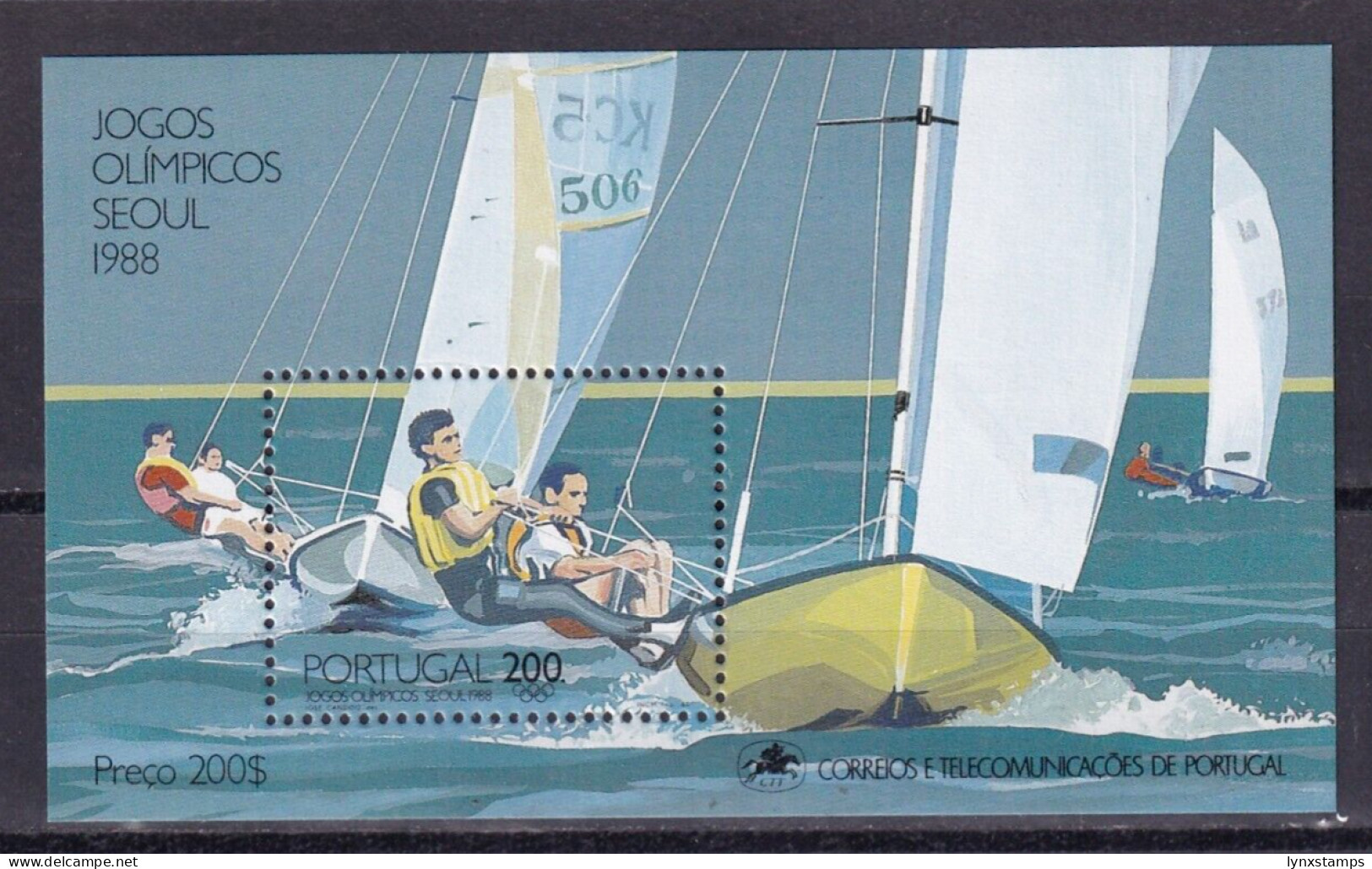LI01 Portugal 1988 Olympic Games - Seoul, South Korea Mini Sheet - Nuevos