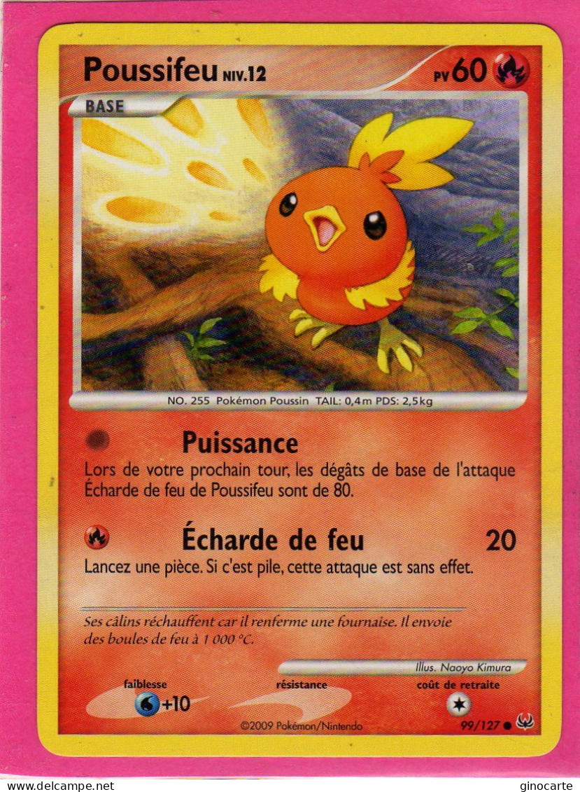 Carte Pokemon 2009 Platine 99/127 Poussifeu 60pv Neuve - Platine