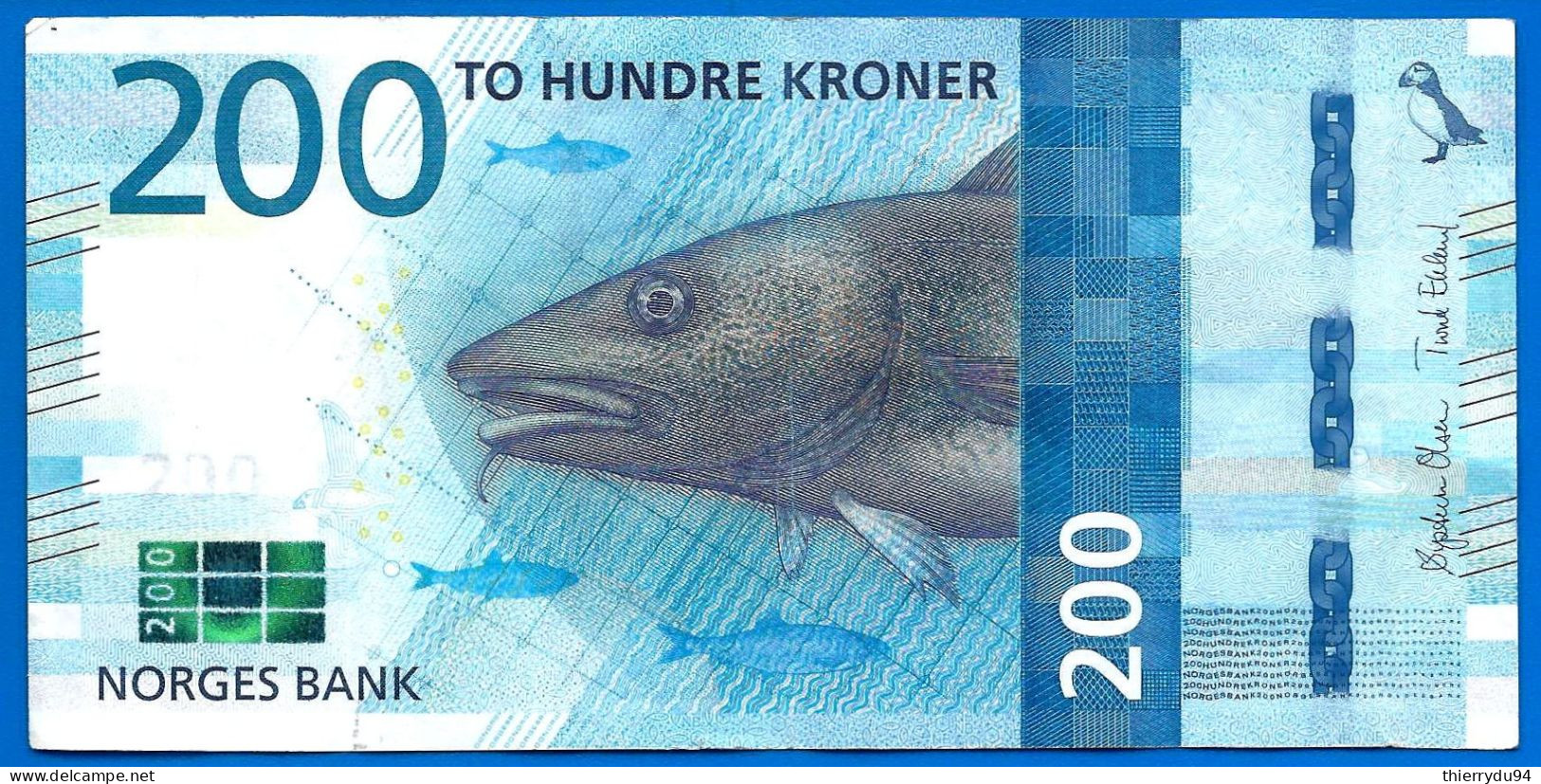 Norvege 200 Couronnes 2016 Norway Kroner Que Prix + Port Pingouin Saumon Salmon Banknote - Noorwegen