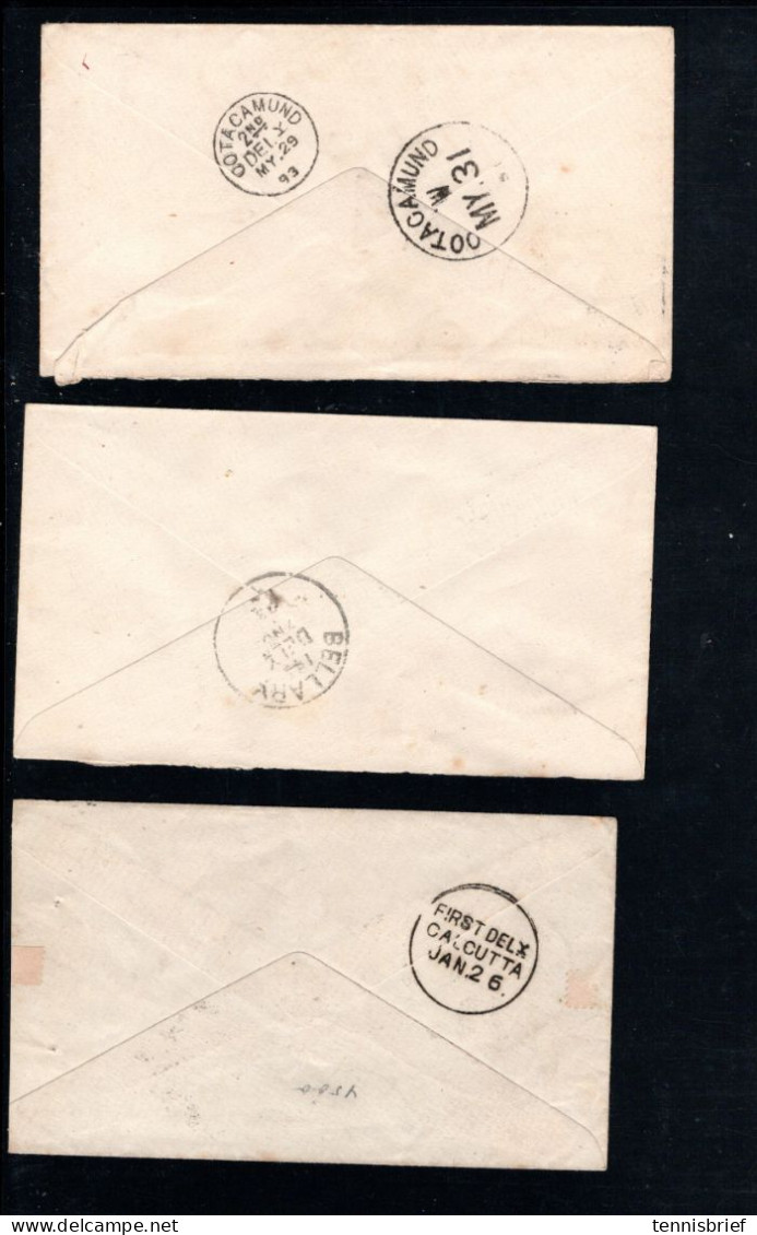 Ca. 1890, 3 Stationary Covers , Clear Cancels , With Arrival Marks  #1583 - 1882-1901 Empire