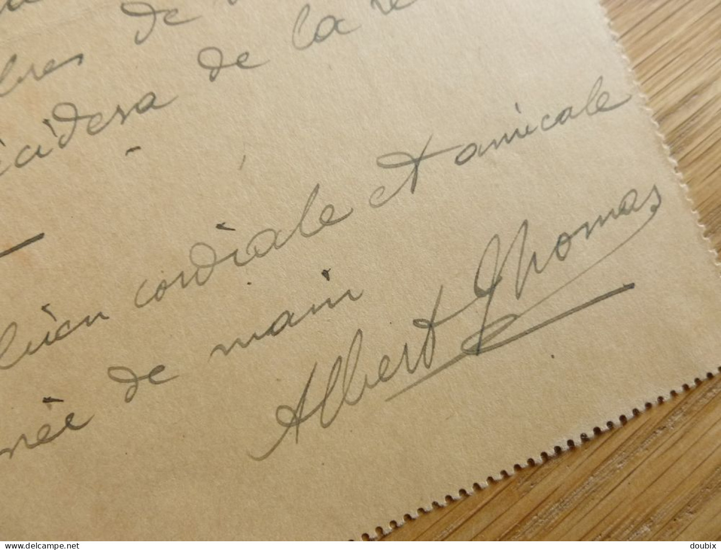 Albert THOMAS (1878-1932)  MINISTRE De La GUERRE (1916) Armement. - AUTOGRAPHE - Personaggi Storici