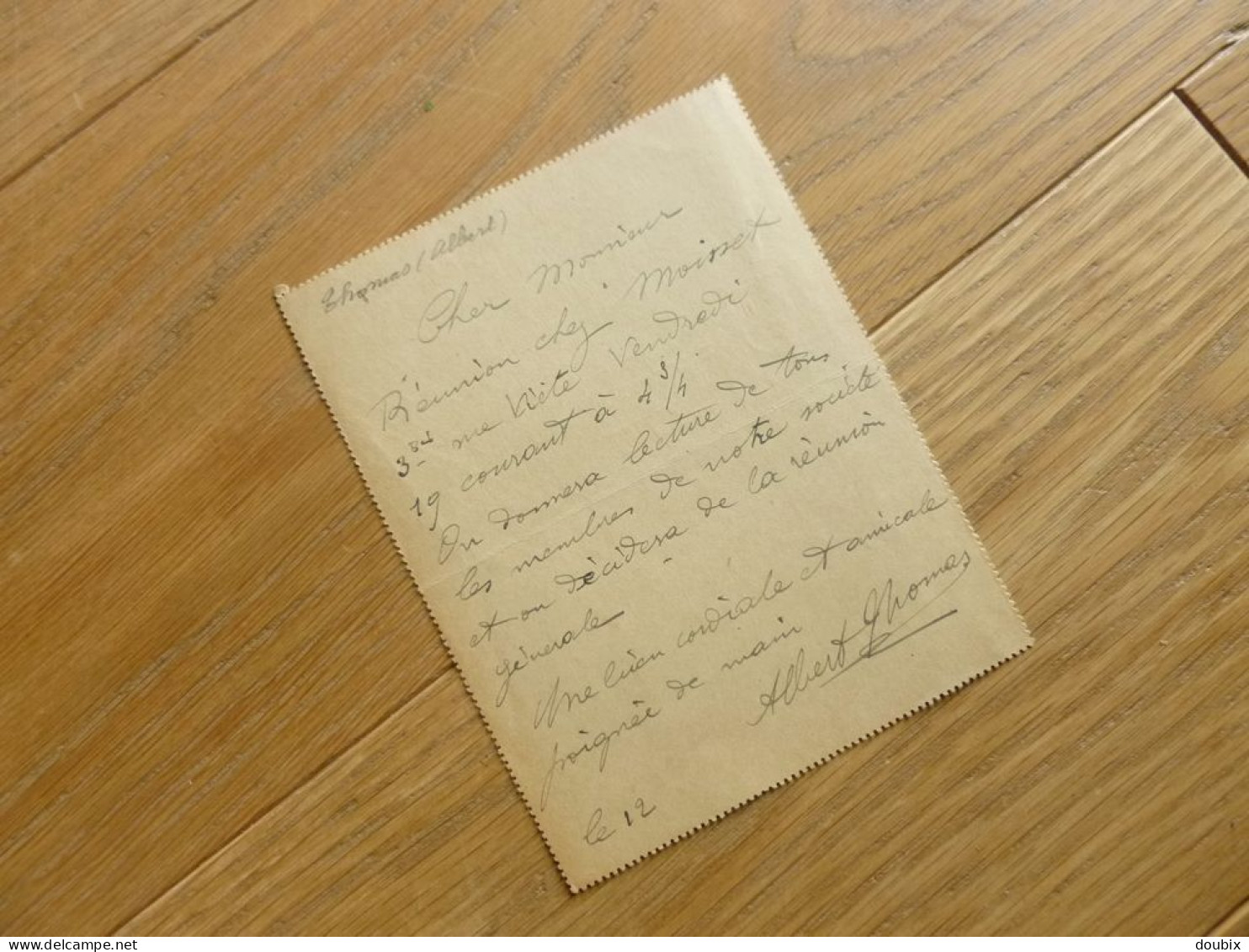 Albert THOMAS (1878-1932)  MINISTRE De La GUERRE (1916) Armement. - AUTOGRAPHE - Historische Personen