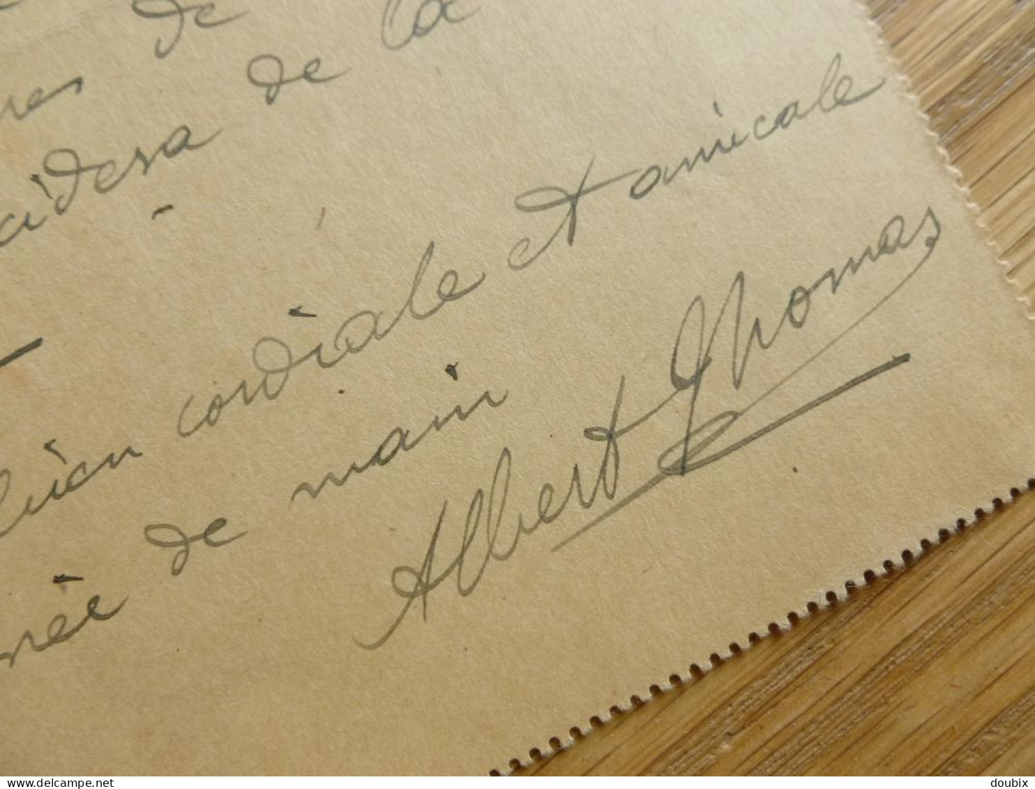 Albert THOMAS (1878-1932)  MINISTRE De La GUERRE (1916) Armement. - AUTOGRAPHE - Historische Personen