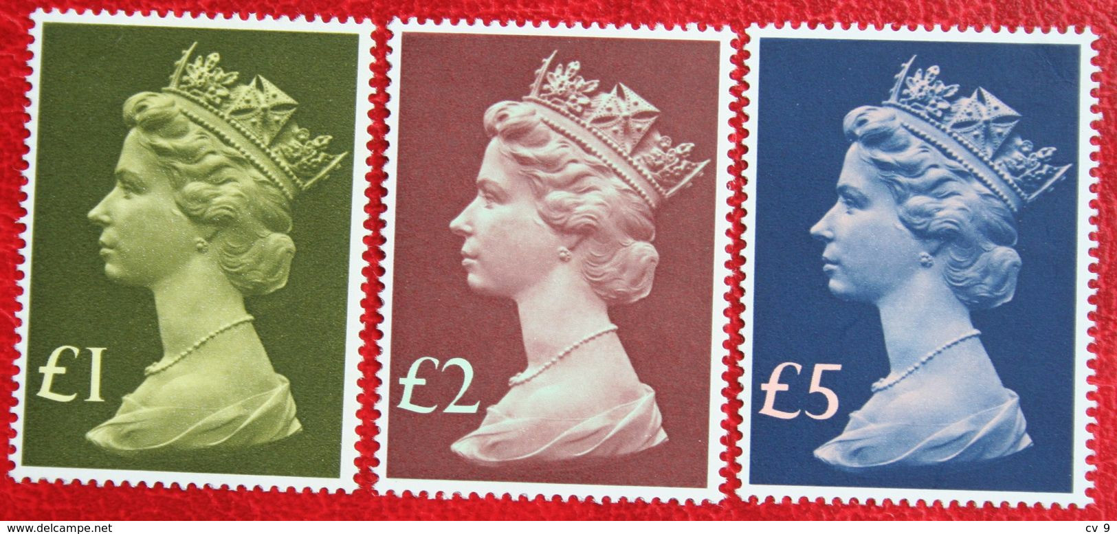 Large MACHIN QE II Definitives £ High Values (Mi 732-734) 1977 POSTFRIS MNH ** ENGLAND GRANDE-BRETAGNE GB GREAT BRITAIN - Unused Stamps
