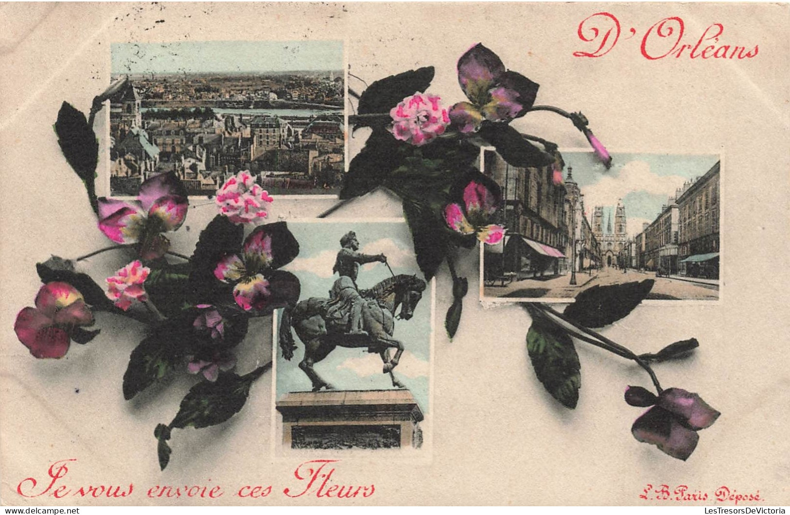 FRANCE - Orléans - Je Vous Envoie Ces Fleurs - Multi-vues - Carte Postale Ancienne - Orleans