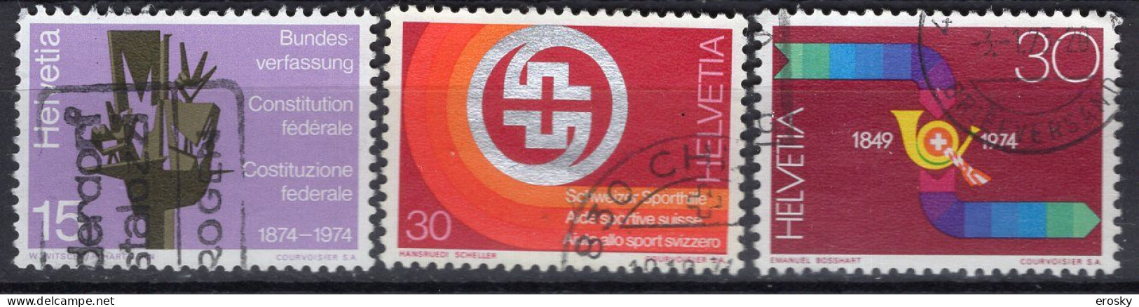 T2292 - SUISSE SWITZERLAND Yv N°965/67 - Usati