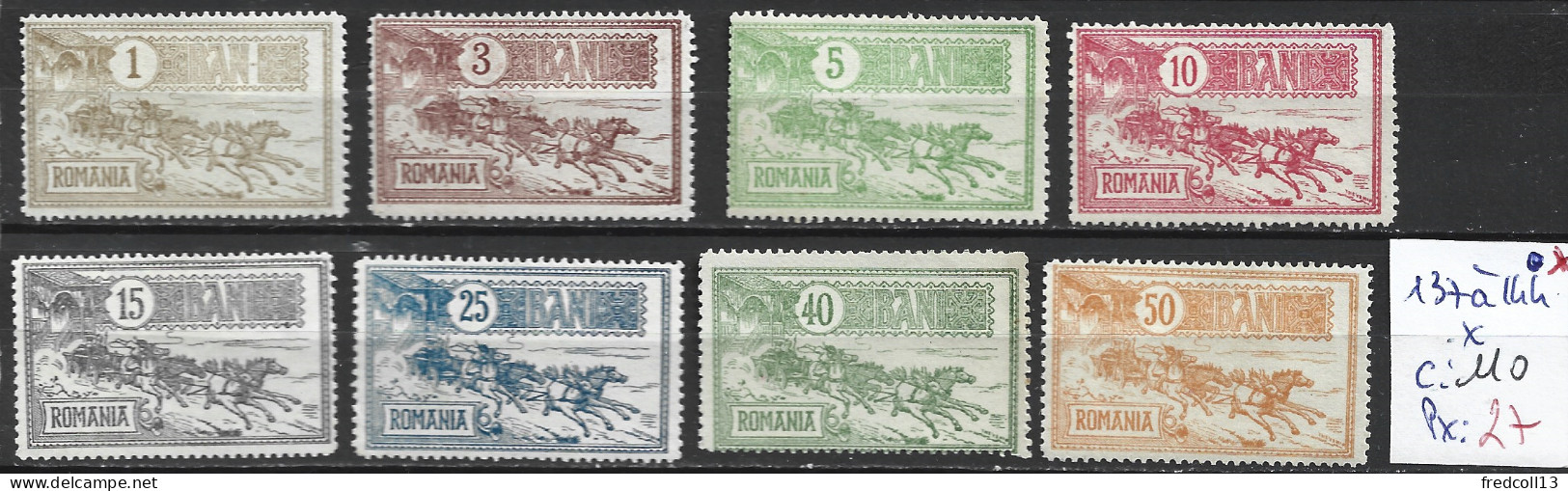 ROUMANIE 137 à 44 * Côte 110 € - Unused Stamps