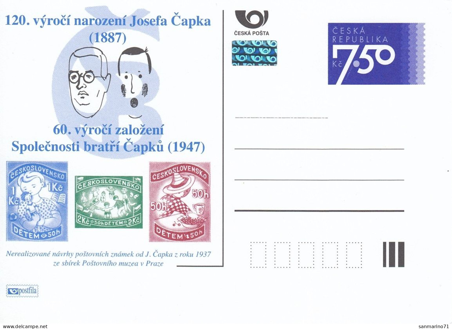 CZECH REPUBLIC Postal Stationery 20 - Non Classés