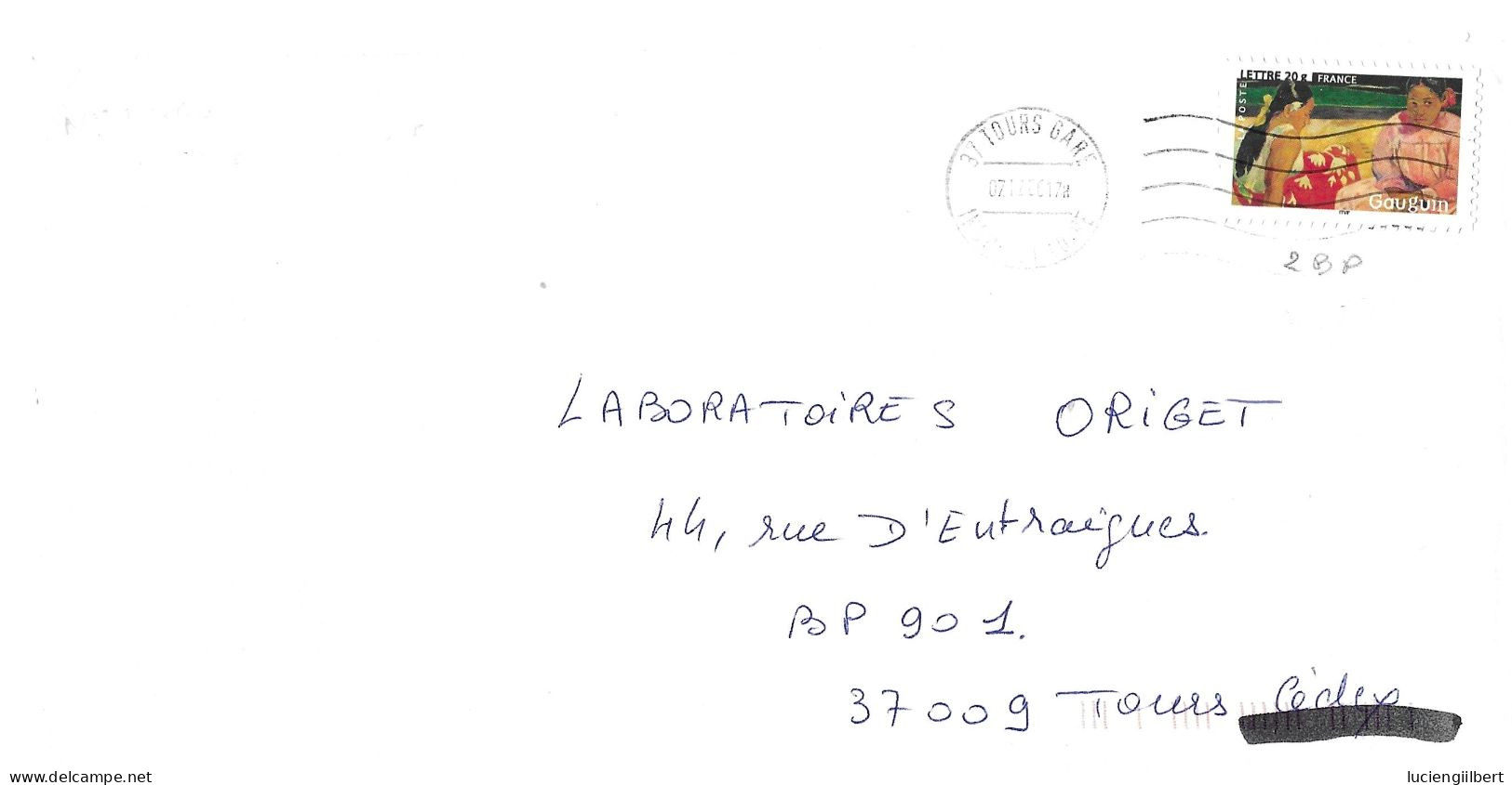 TIMBRE N° 83  -  ADHESIF    -   GAUGUIN      -  SEUL SUR LETTRE  -  AU TARIF - Cartas & Documentos