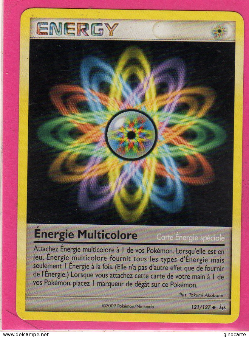 Carte Pokemon 2009 Platine 121/127 Energie Multicolre Bon Etat - Platinum