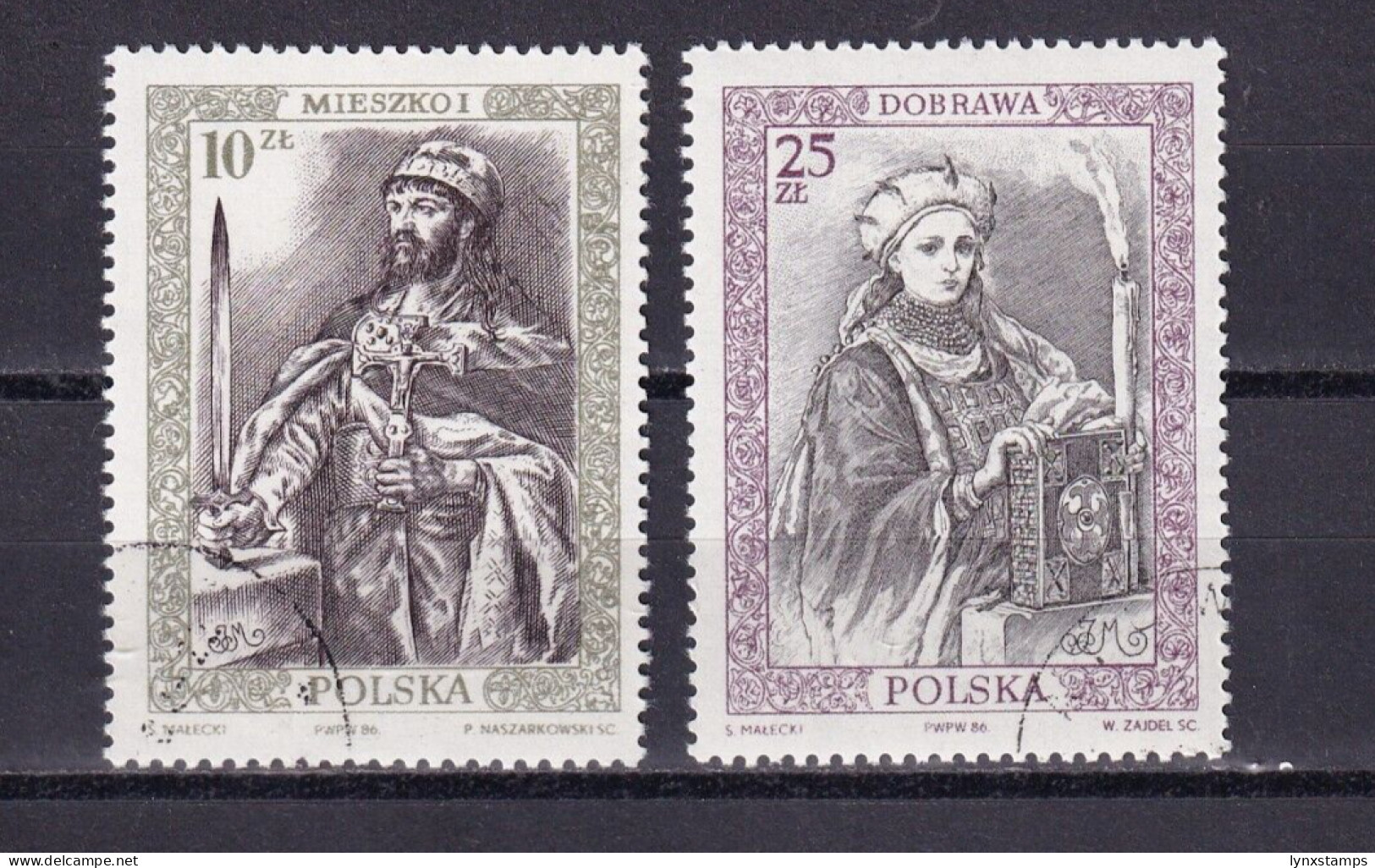 SA02 Poland 1986 Portraits Of Polish Rulers Used Stamps - Gebruikt