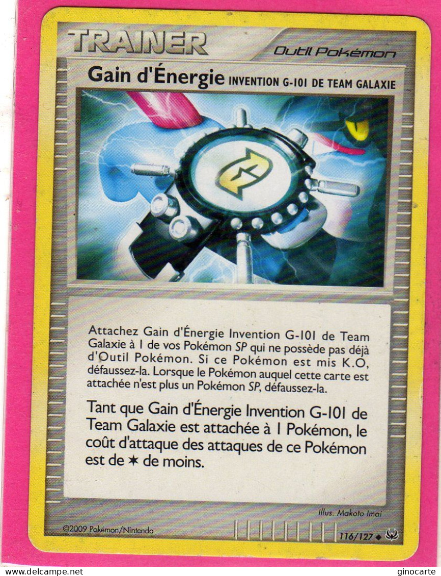 Carte Pokemon 2009 Platine 116/127 Gain D'energie Occasion - Platinum