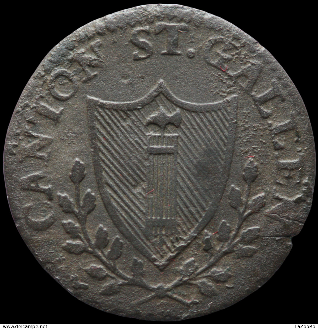 LaZooRo: Switzerland SAINT GALL 1/2 Batzen 1808 VF - Silver - Kanton St. Gallen