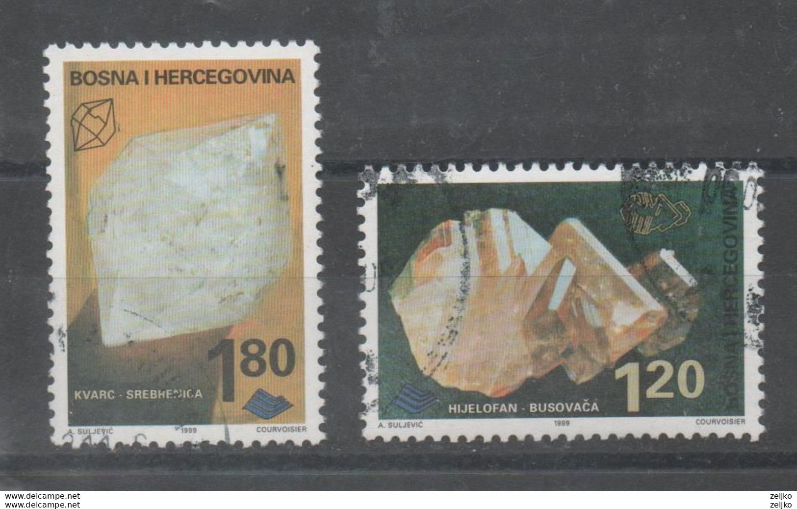 Bosnia And Herzegovina, Sarajevo 1999, Used, Michel 173, 174, Mineral - Bosnie-Herzegovine