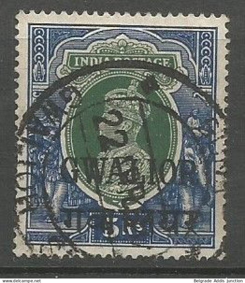 India Gwalior 5r George VI Overprinted SG / Scott #114 Used 1948 - Gwalior