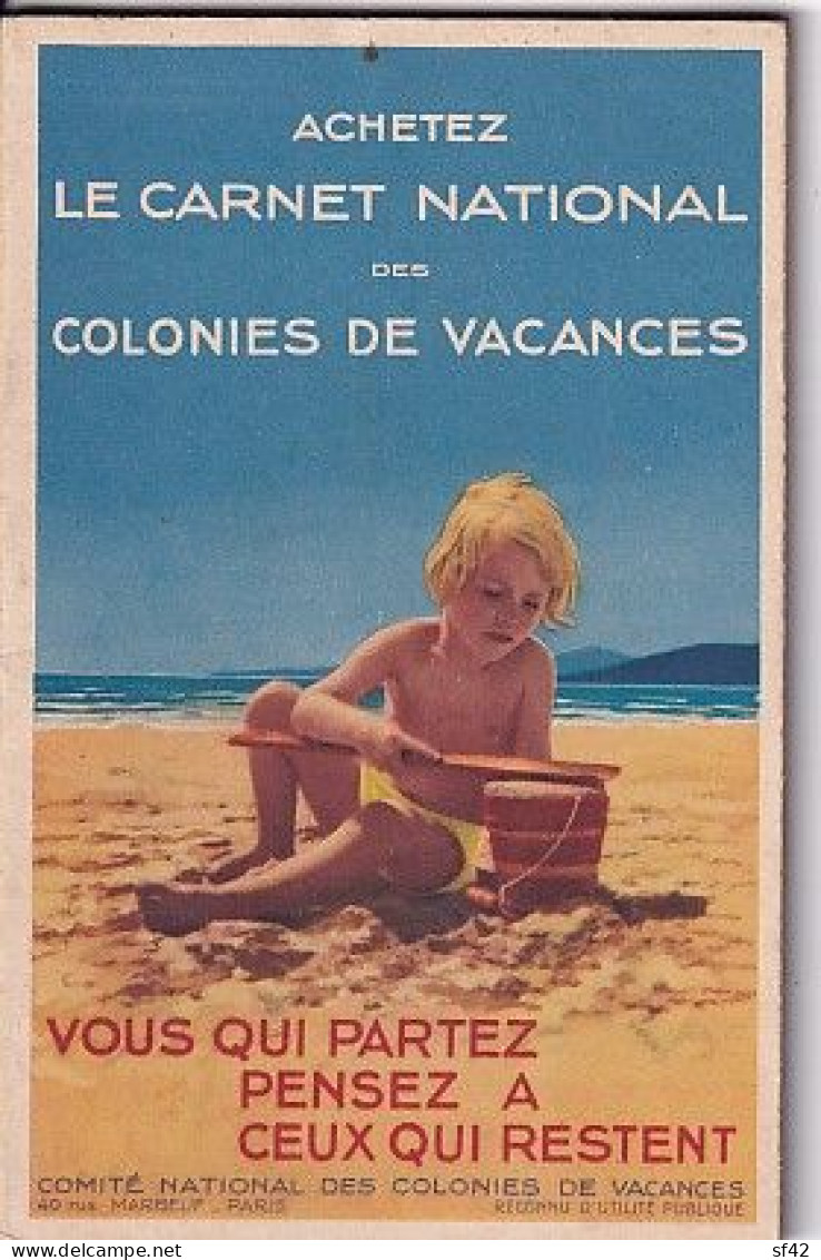 REDON         CARNET NATIONAL DES COLONIES DE VACANCES  10 VUES 1939  + PUB LOTERIE NATIONALE DEROUET - Redon