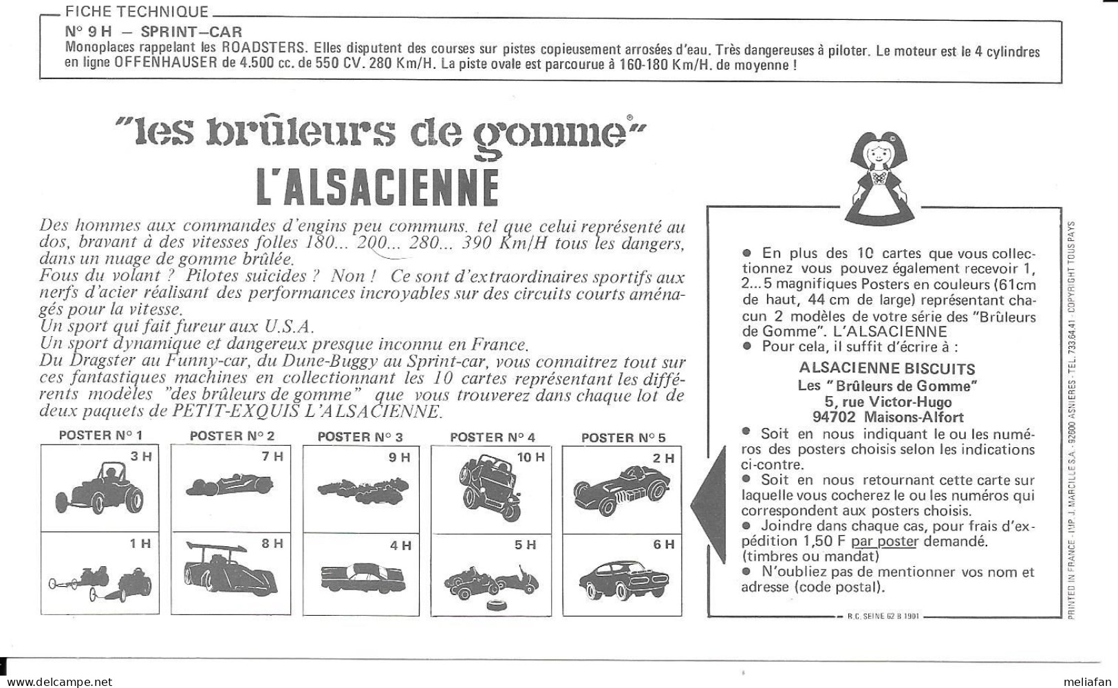 GF1960 - SERIE COMPLETE CARTES BISCUITERIE  ALSACIENNE - LES BRULEURS DE GOMME - Automobile - F1