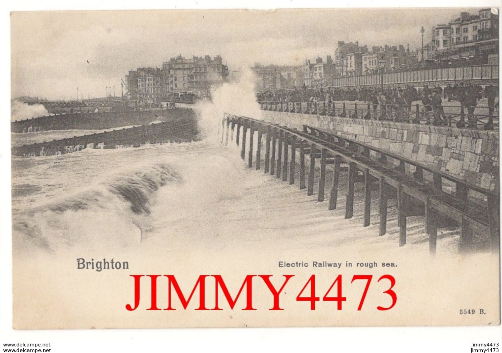 BRIGHTON - Electric Railway In Rough Sea - Sussex Angleterre - N° 3549 B - Brighton