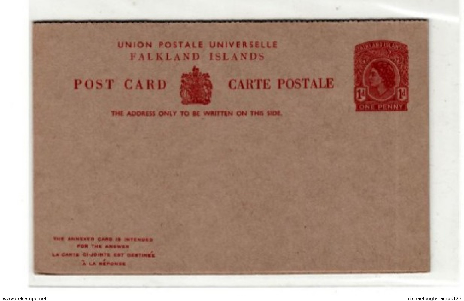 Falkland Islands / Stationery / Reply Cards - Falklandeilanden