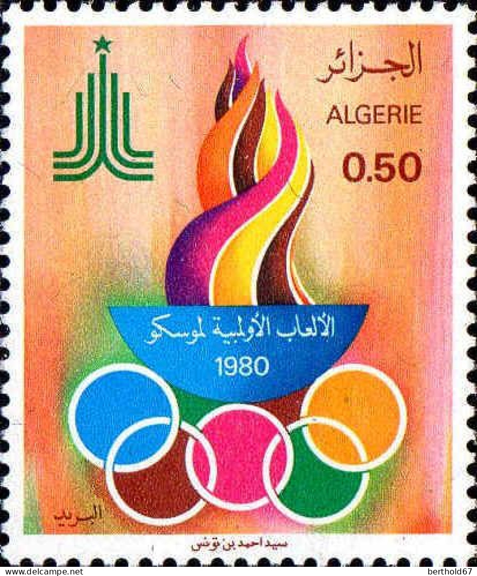 Algérie (Rep) Poste N** Yv: 714/715 Jeux Olympiques D'été Moscou - Algérie (1962-...)