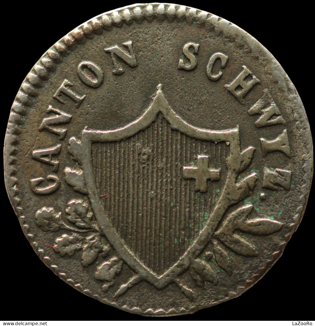 LaZooRo: Switzerland SCHWYZ 2 Rappen 1844 VF / XF - Silver - Svitto