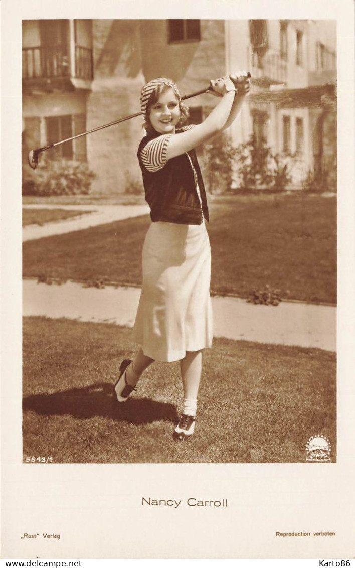 Golf , Sport * Carte Photo * Nancy CARROLL * Actrice Américaine * Sport Golf * Artiste Cinéma * Link Links - Golf