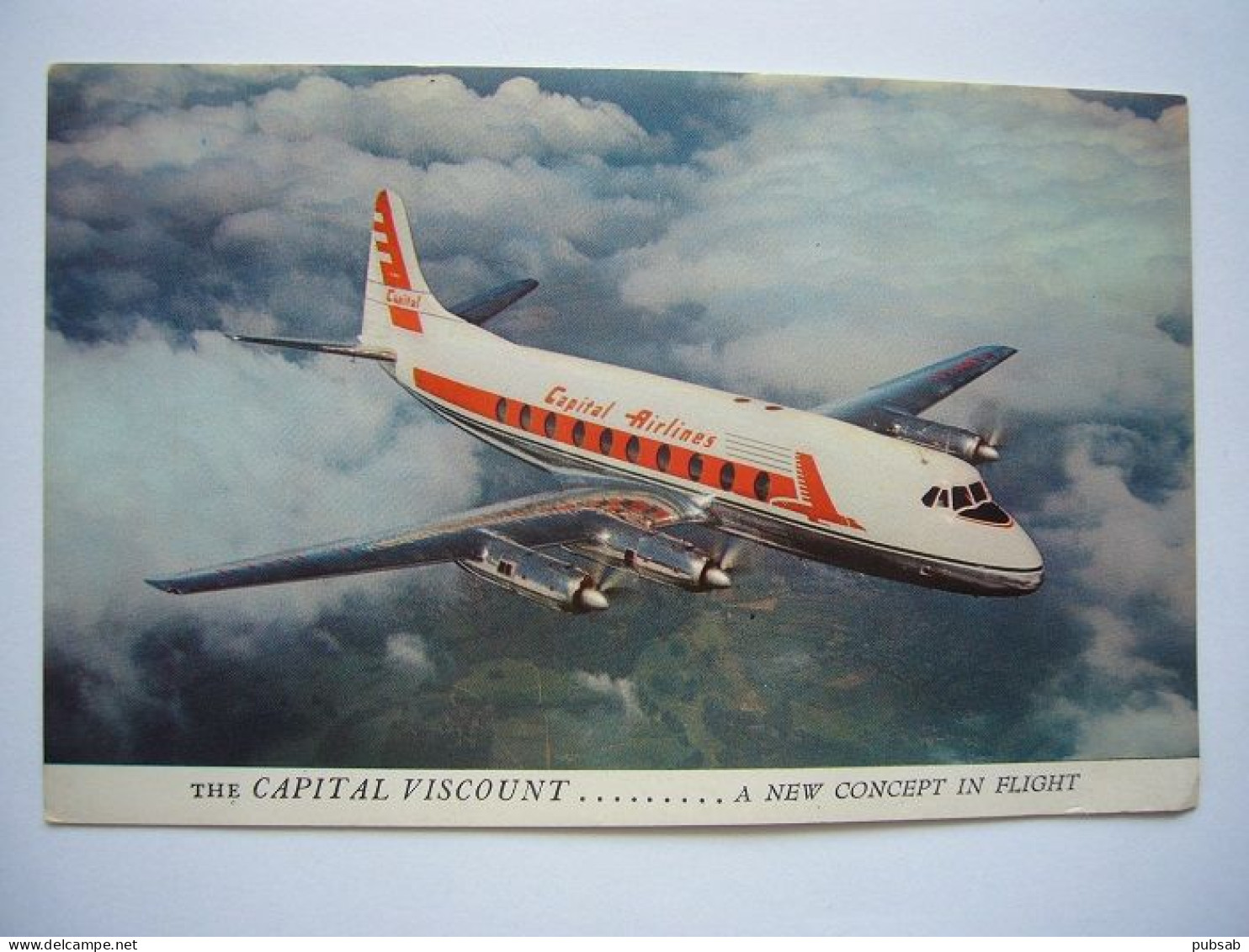 Avion / Airplane / CAPITAL AIRLINES / Vickers Viscount / Airline Issue - 1946-....: Moderne