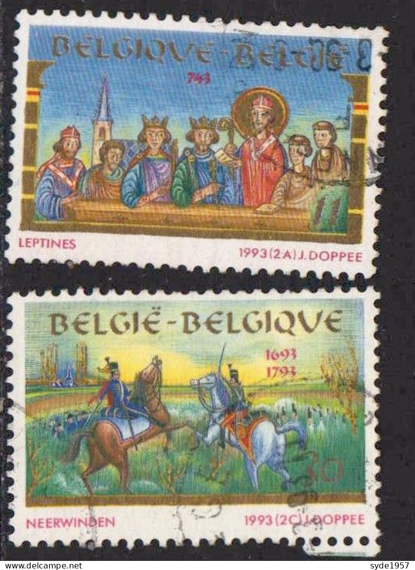 1993 COB 2491-2493 (complet) Histoire - Used Stamps